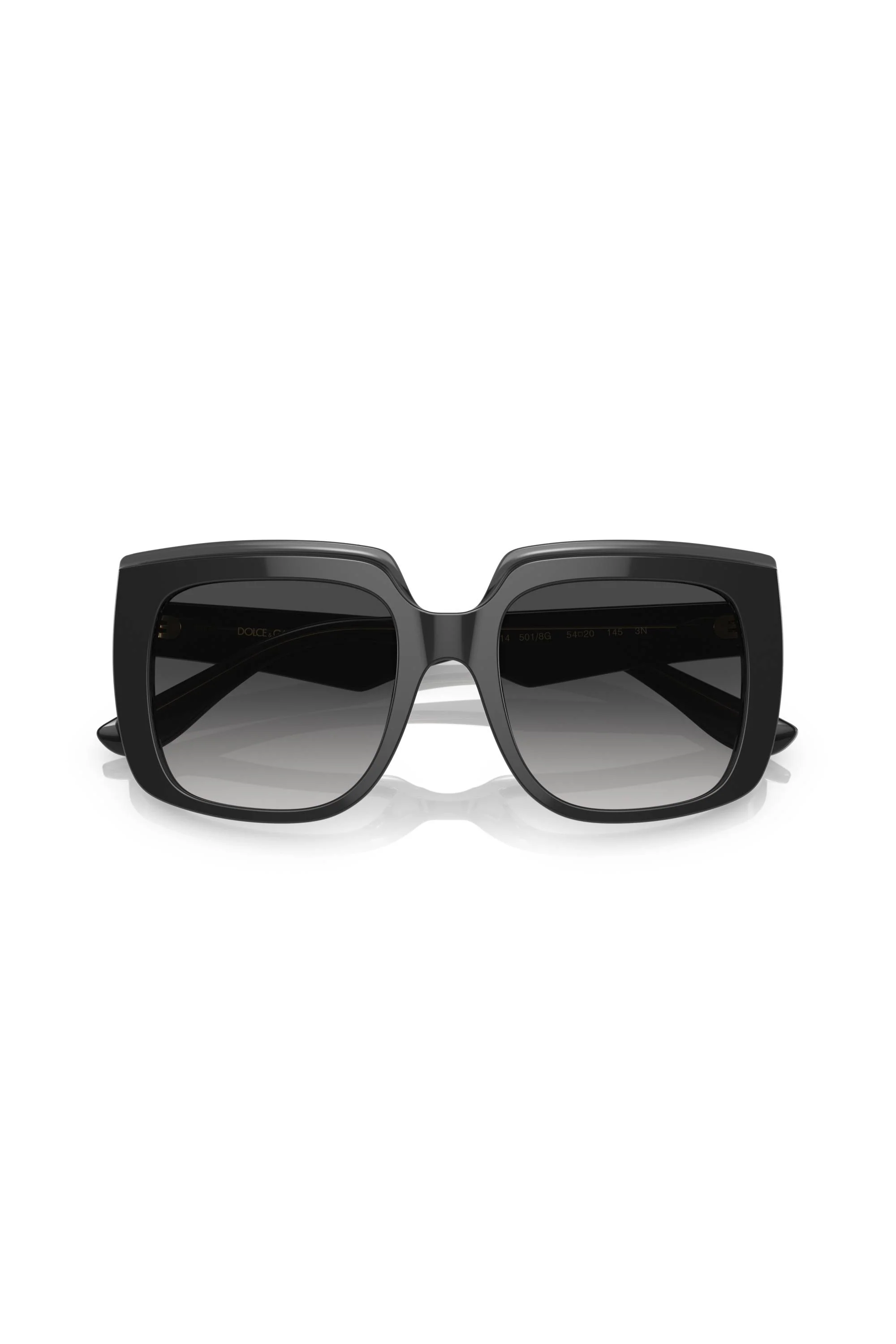 Square Frame Grey Gradient Lens Sunglasses - Black - Image 4