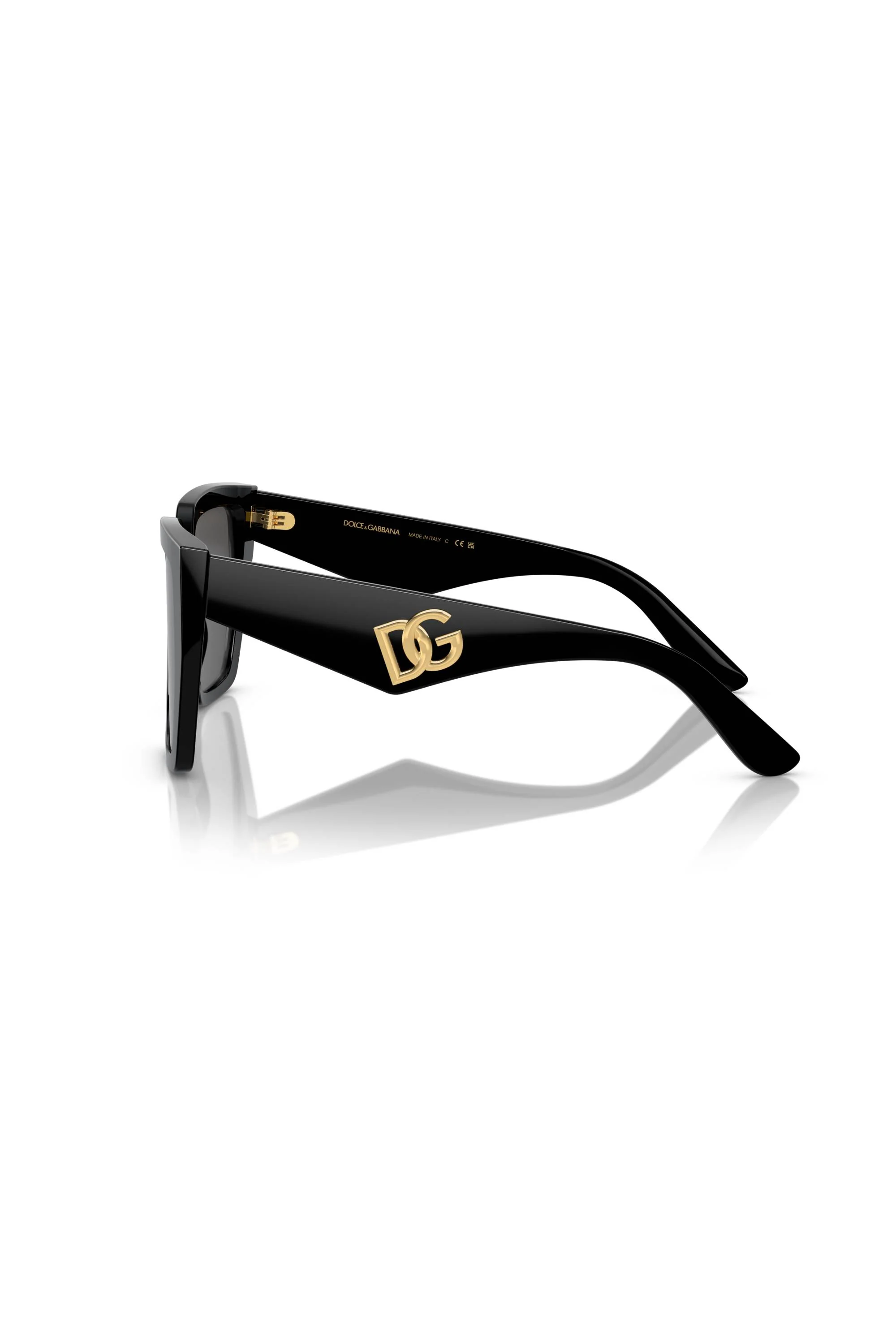 Square Frame Dark Grey Sunglasses - Black - Image 2