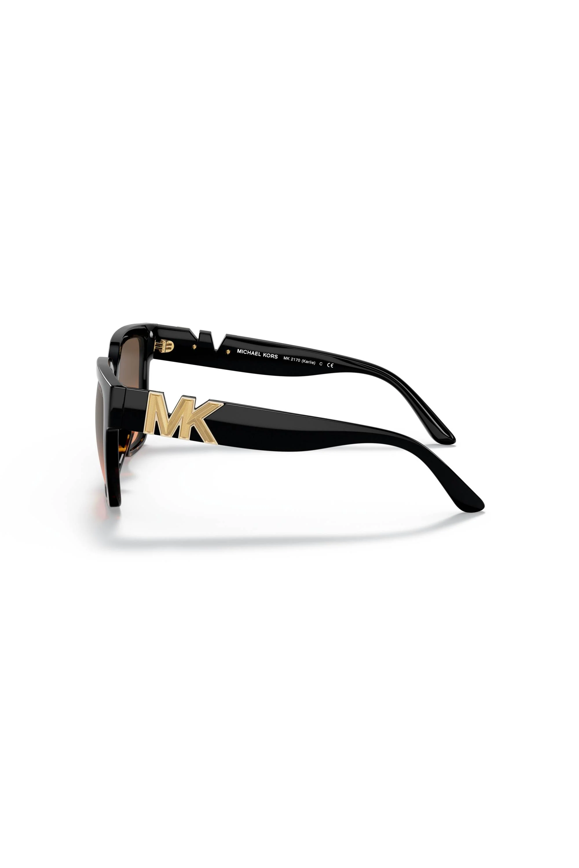 Karlie Grey Orange Gradient Lens Sunglasses - Black - Image 2