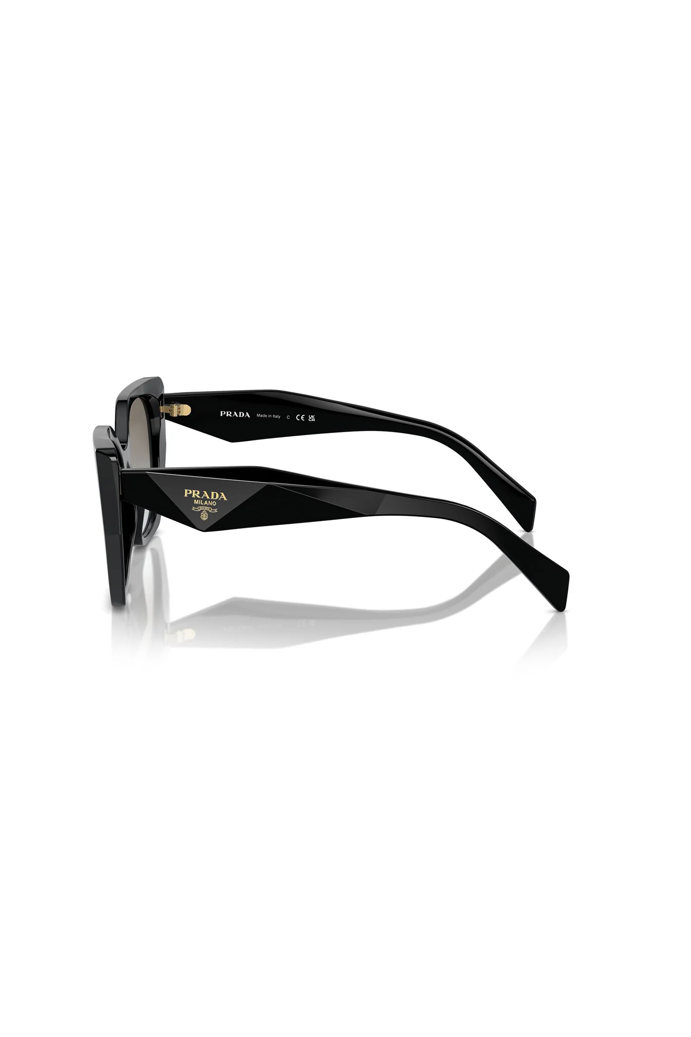 Round Cat Eye Sunglasses - Black - Image 2