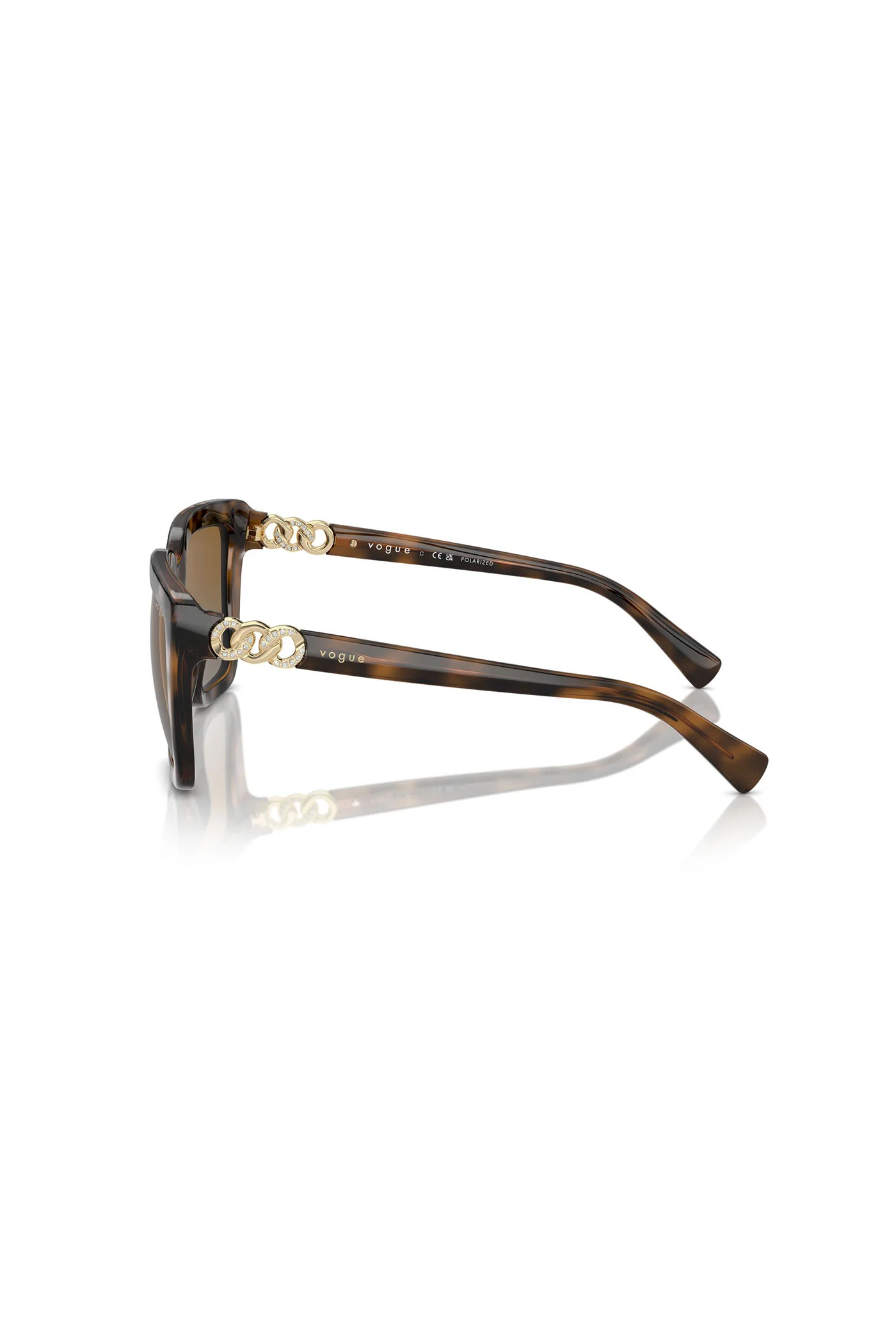Square Frame Sunglasses - Tortoise Shell - Image 2
