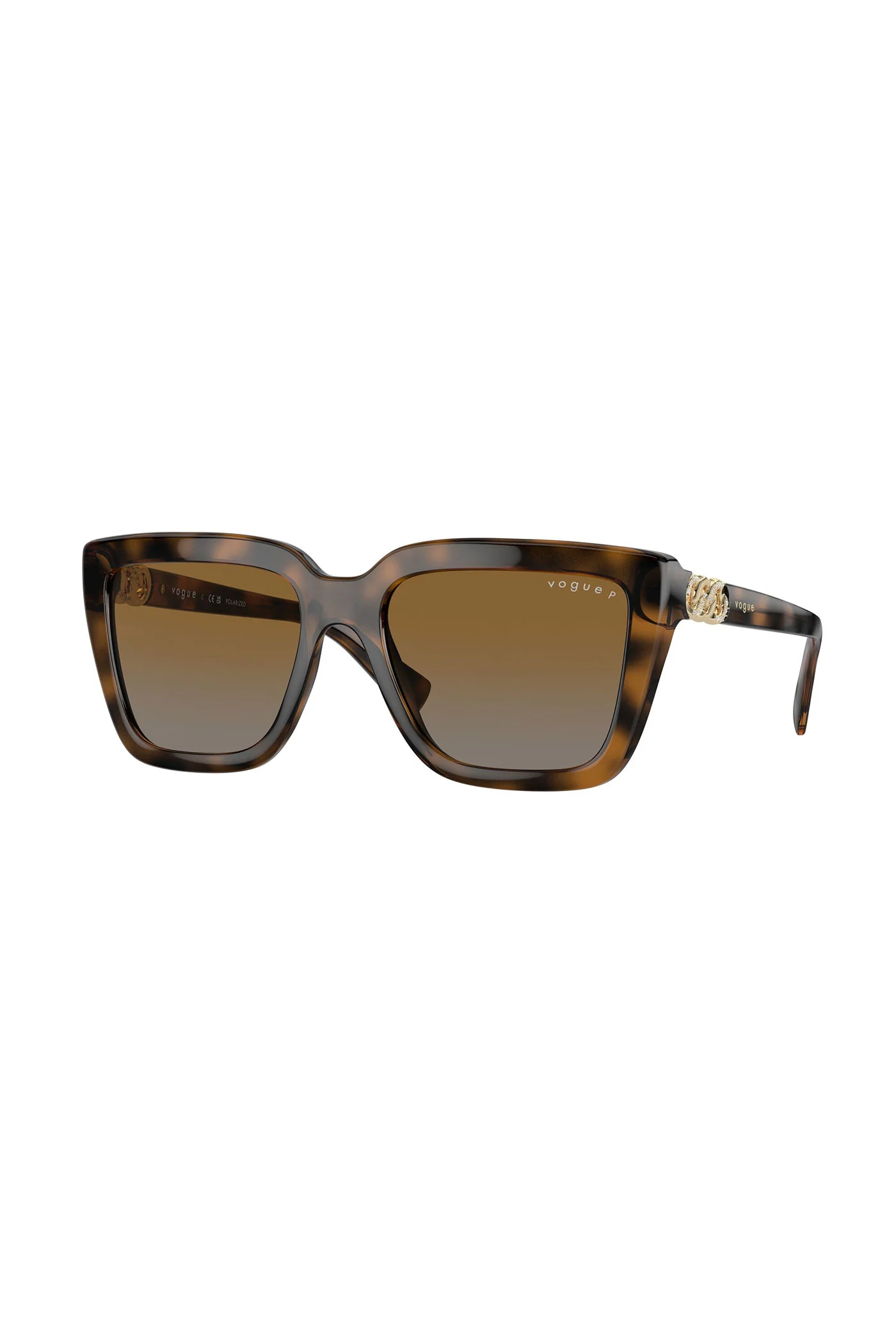Square Frame Sunglasses - Tortoise Shell - Image 3