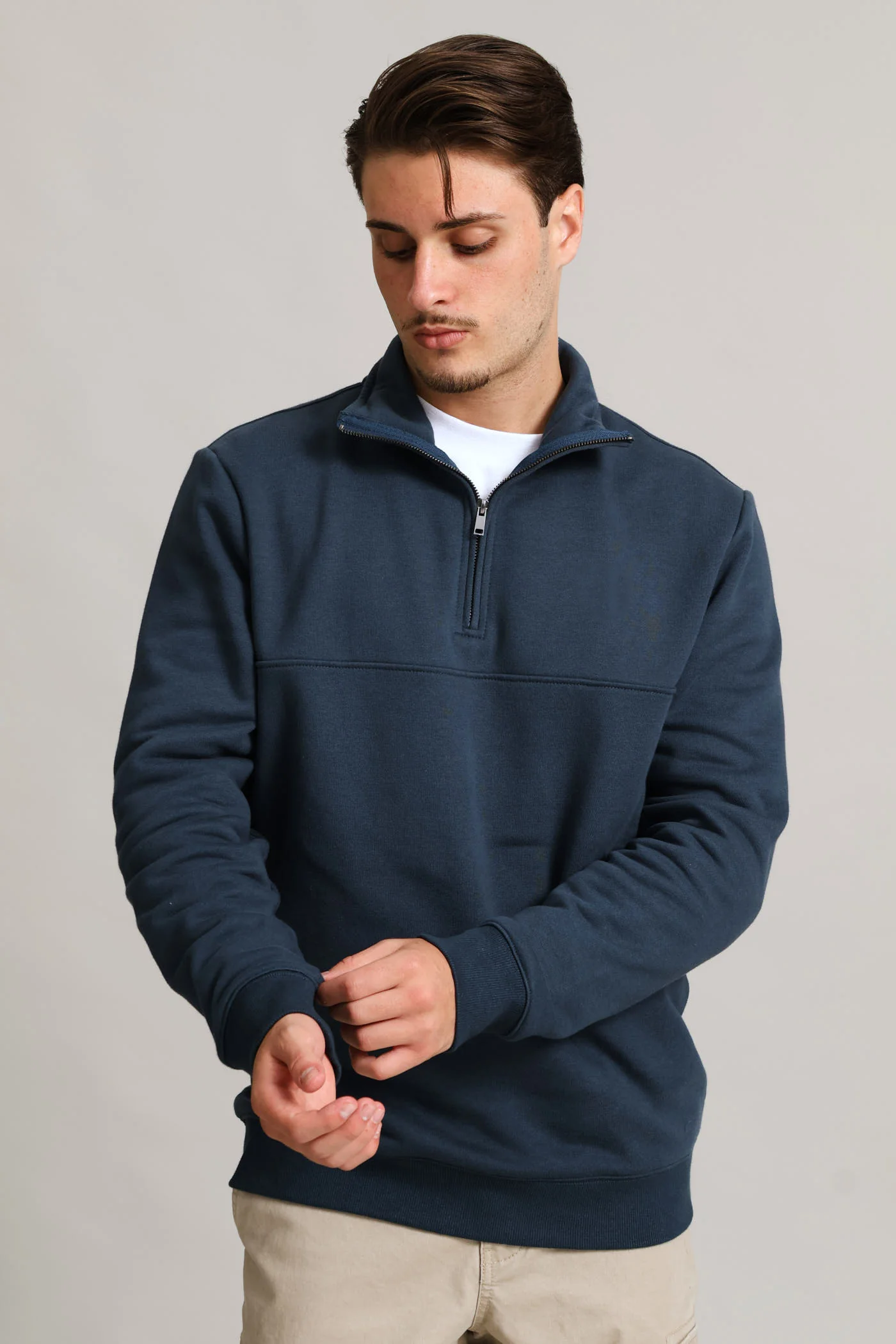 1/4 Zip Fleece Sweat - Petrol - Image 4