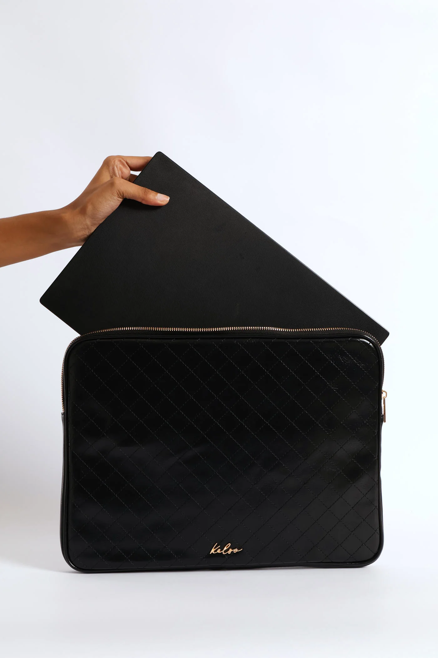 15' Topstitch Laptop Sleeve - Black - Image 2