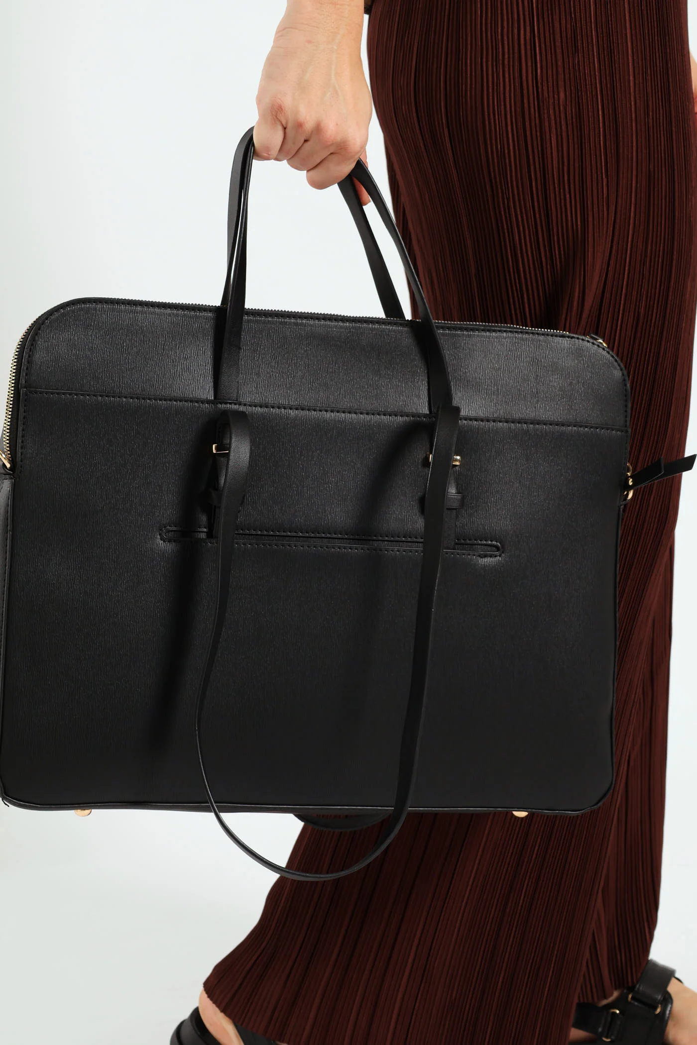 15inch Textured Laptop Bag with Coin Purse & Removable Laptop Sleeve - Image 5