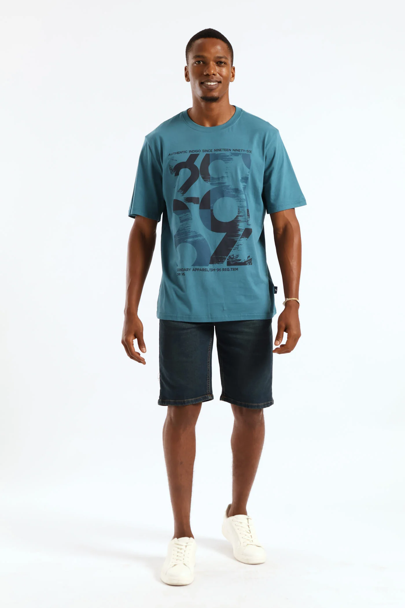 1962 Block Tee - Teal - Image 5