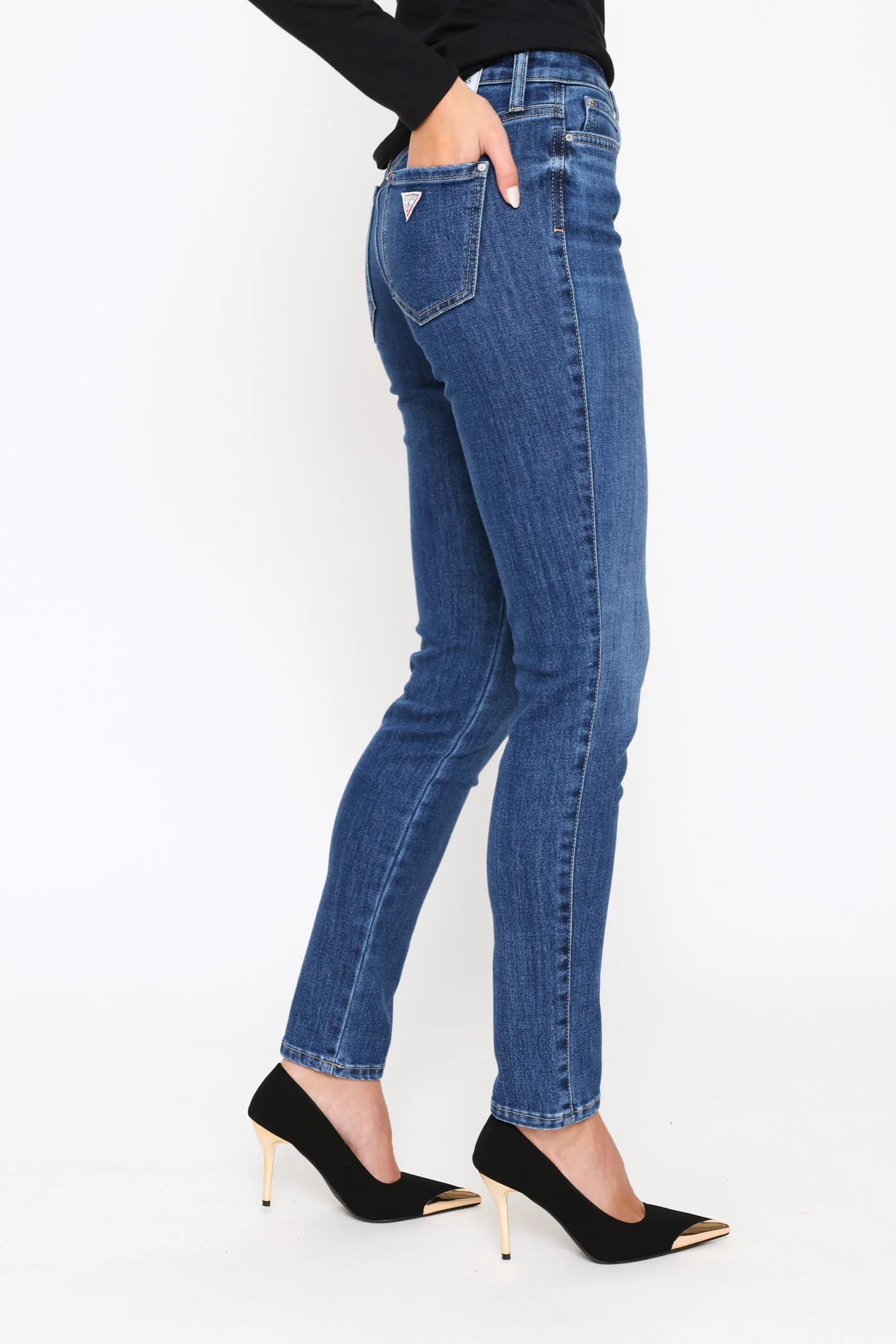 1981 High Rise Skinny Jean - Mid Wash - Image 2