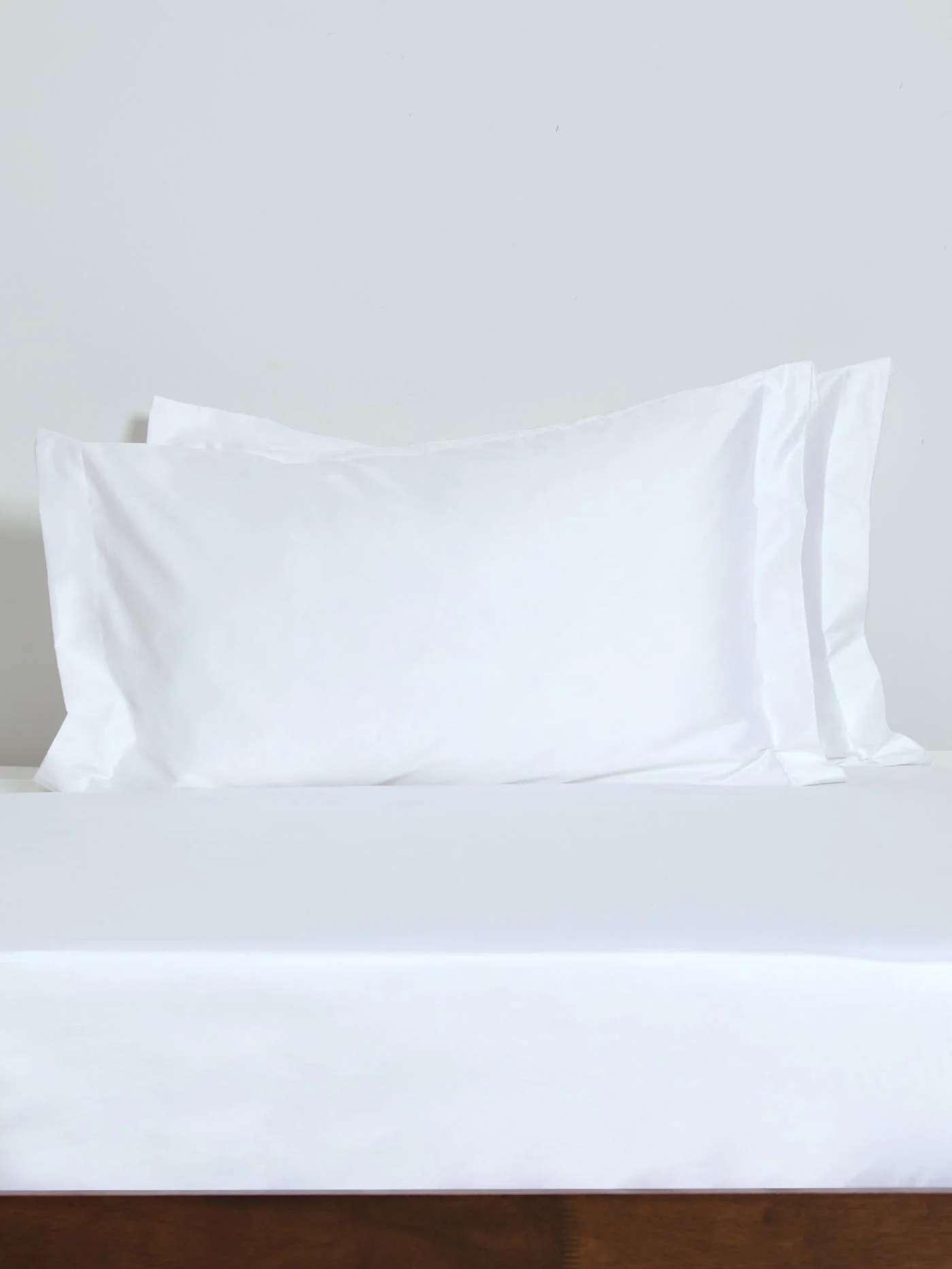 2 Pack 100% Cotton Percale Oxford Pillowcases - 400TC - Image 3