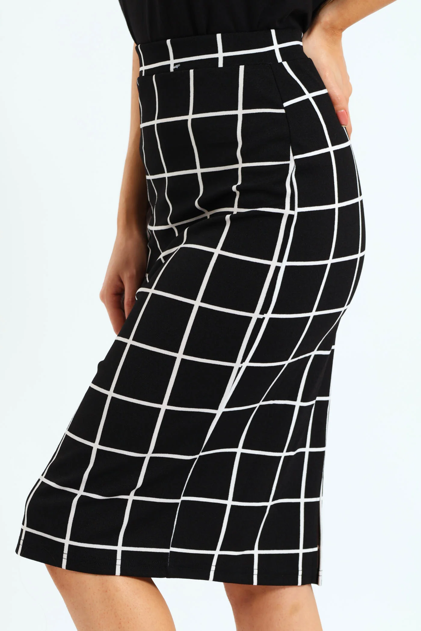 2 Pack Basic Career Skirt - Black/White - Image 3