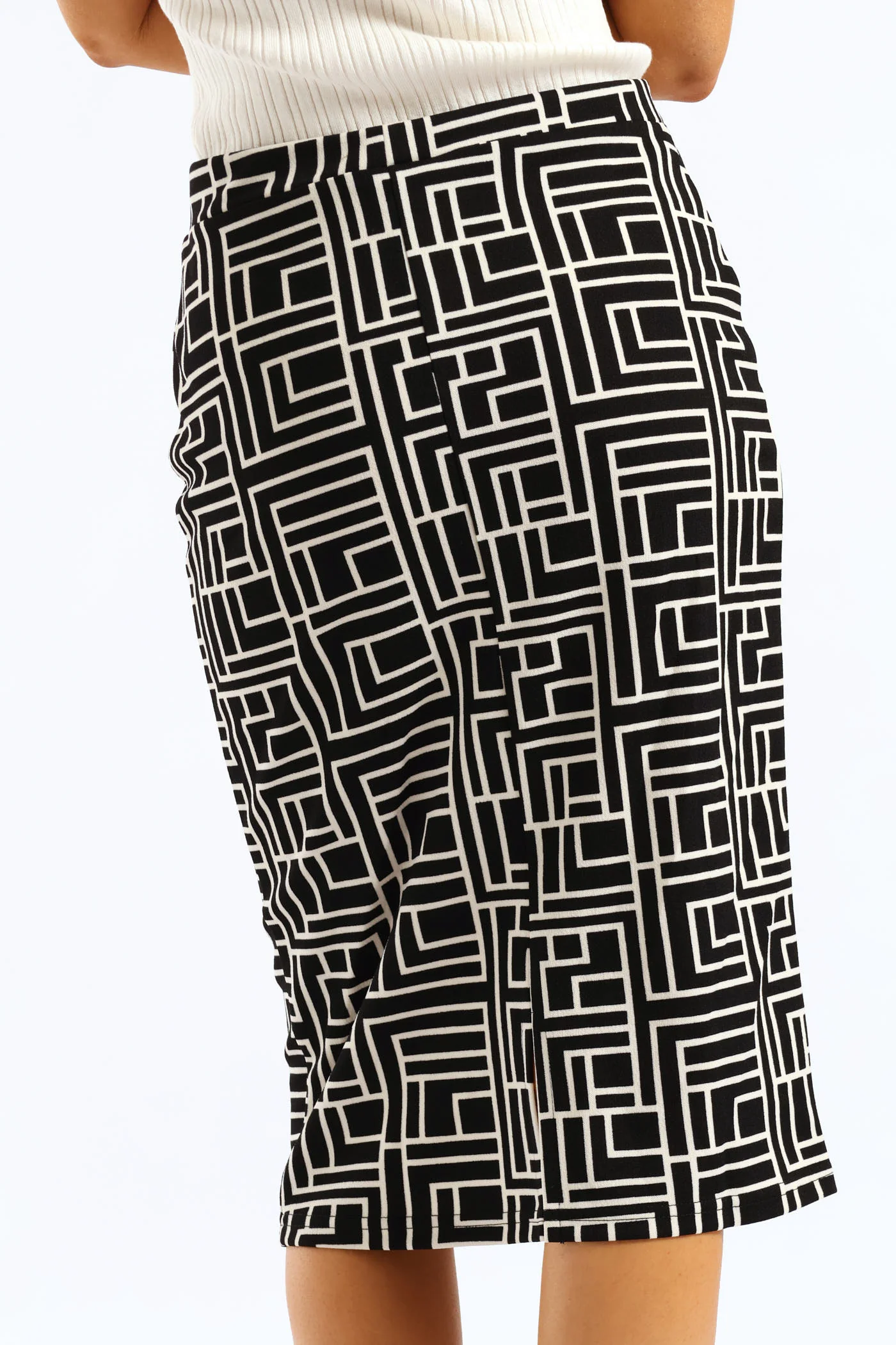 2 Pack Basic Career Skirt - Black/White - Image 6