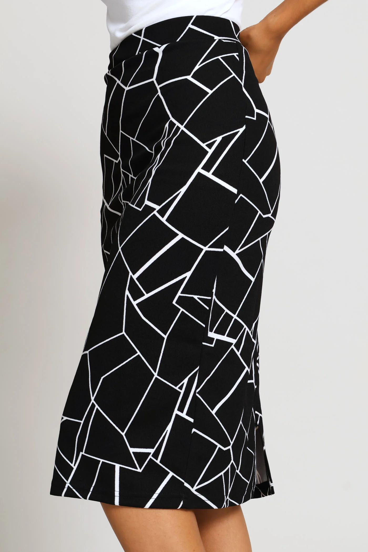 2 Pack Basic Career Skirt - Black/White - Image 2