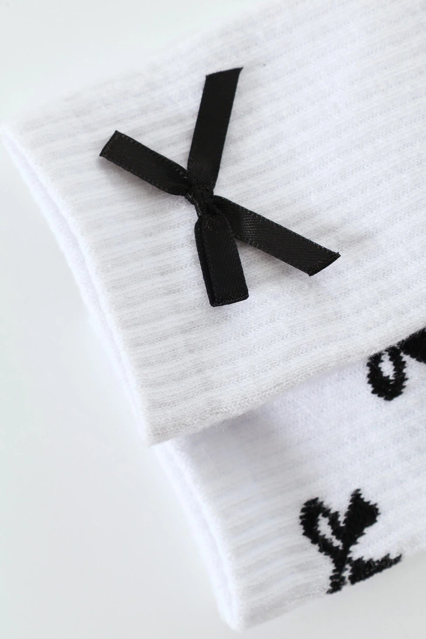 2 Pack Bows Crew Socks - White - Image 2