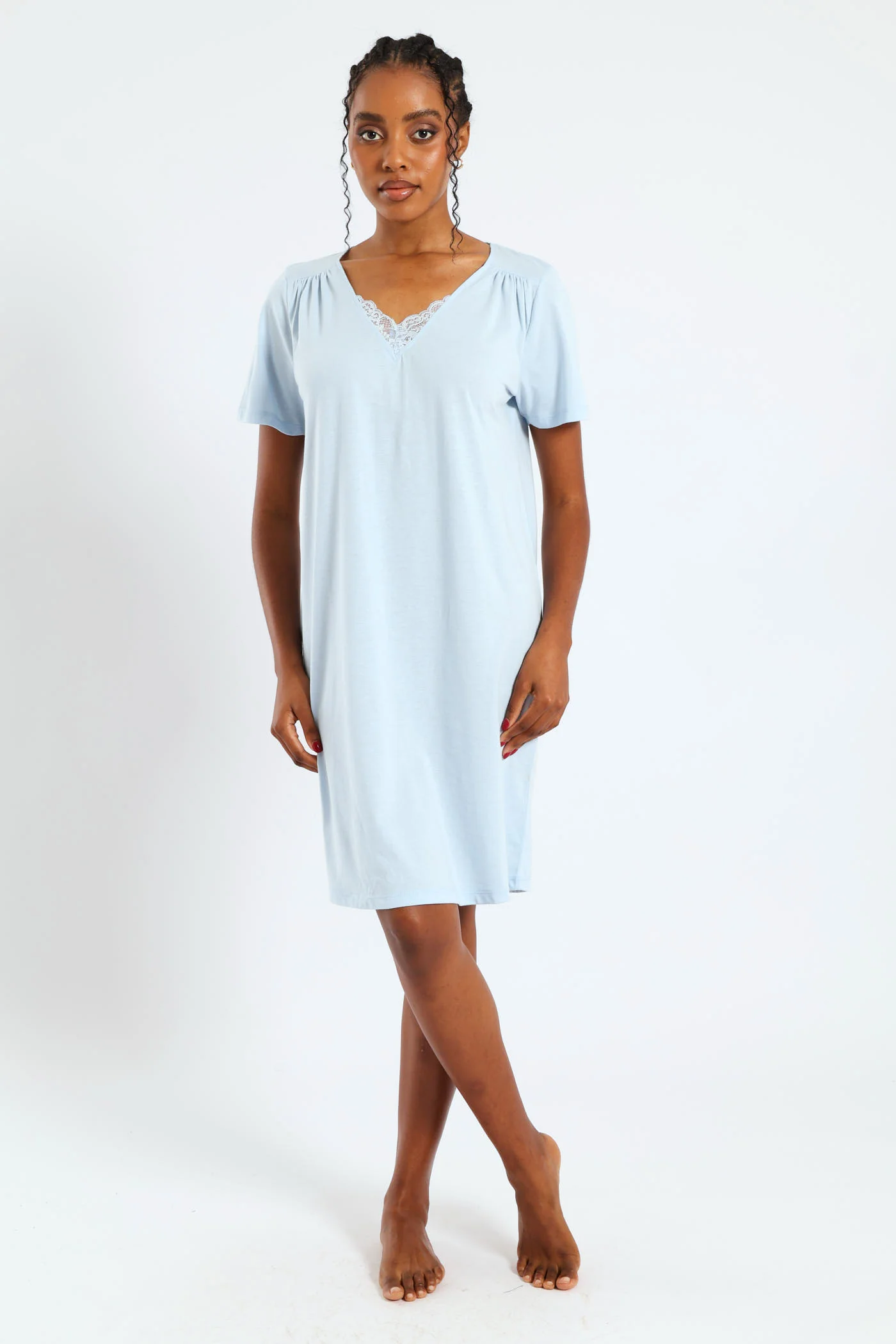 2 Pack Butterflies Sleepshirt - Navy/Light Blue - Image 6