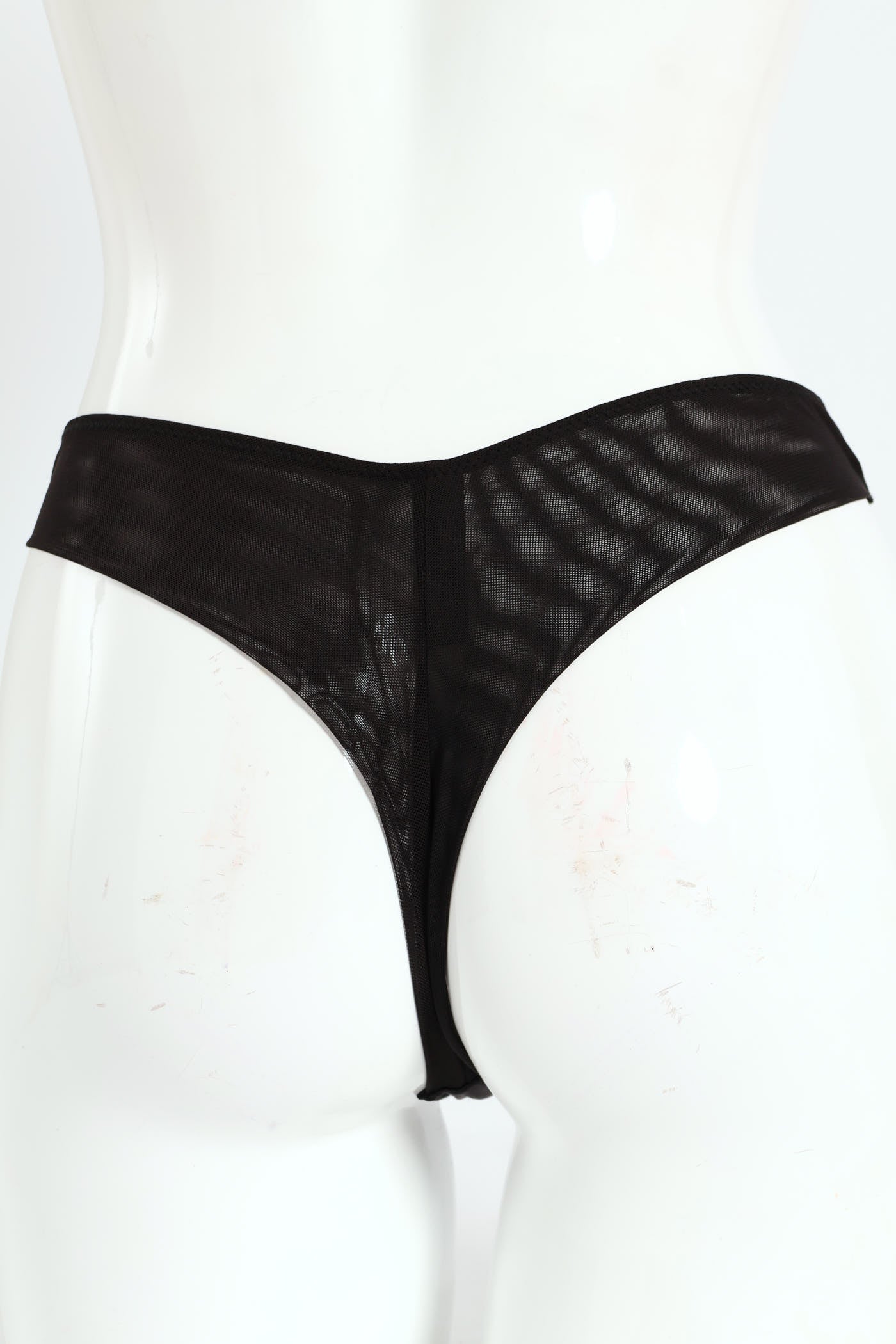 2 Pack Cloth & Embroidered Thong Panty - Red/Black - Image 8