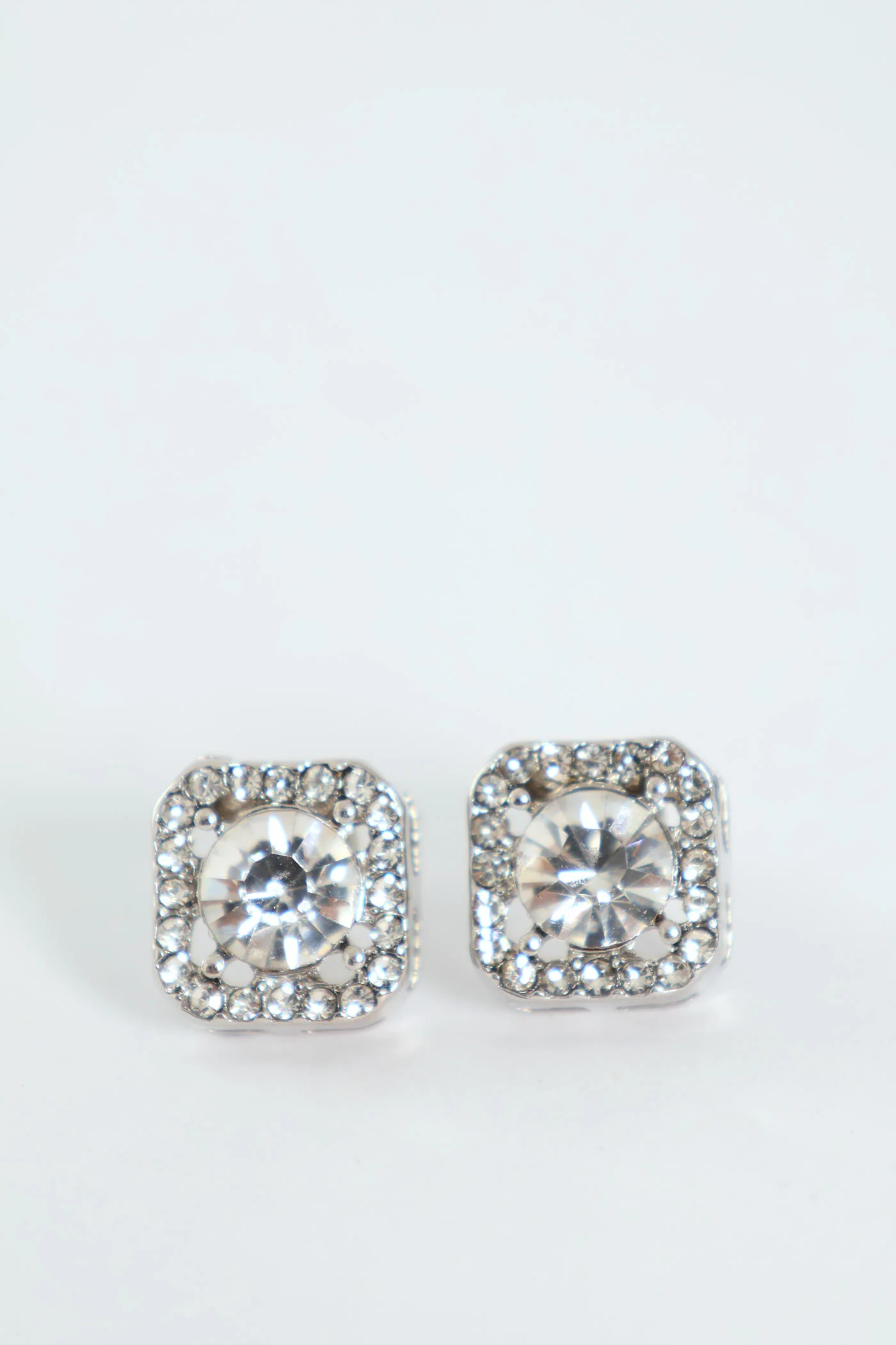 2 Pack Diamante Stud & Pendant Set - Silver - Image 3