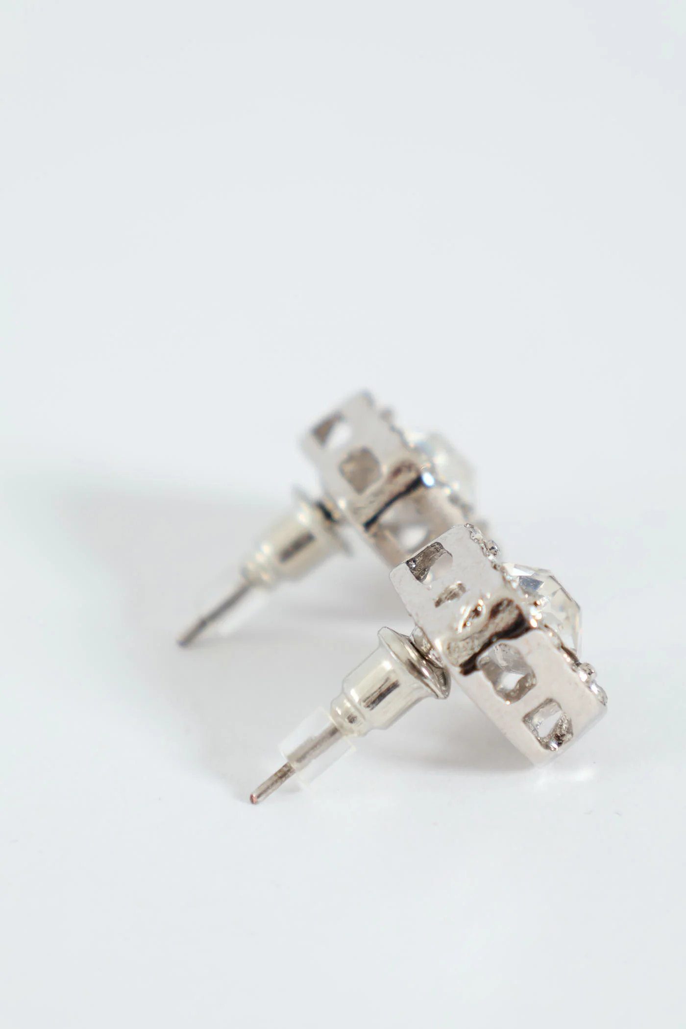 2 Pack Diamante Stud & Pendant Set - Silver - Image 4