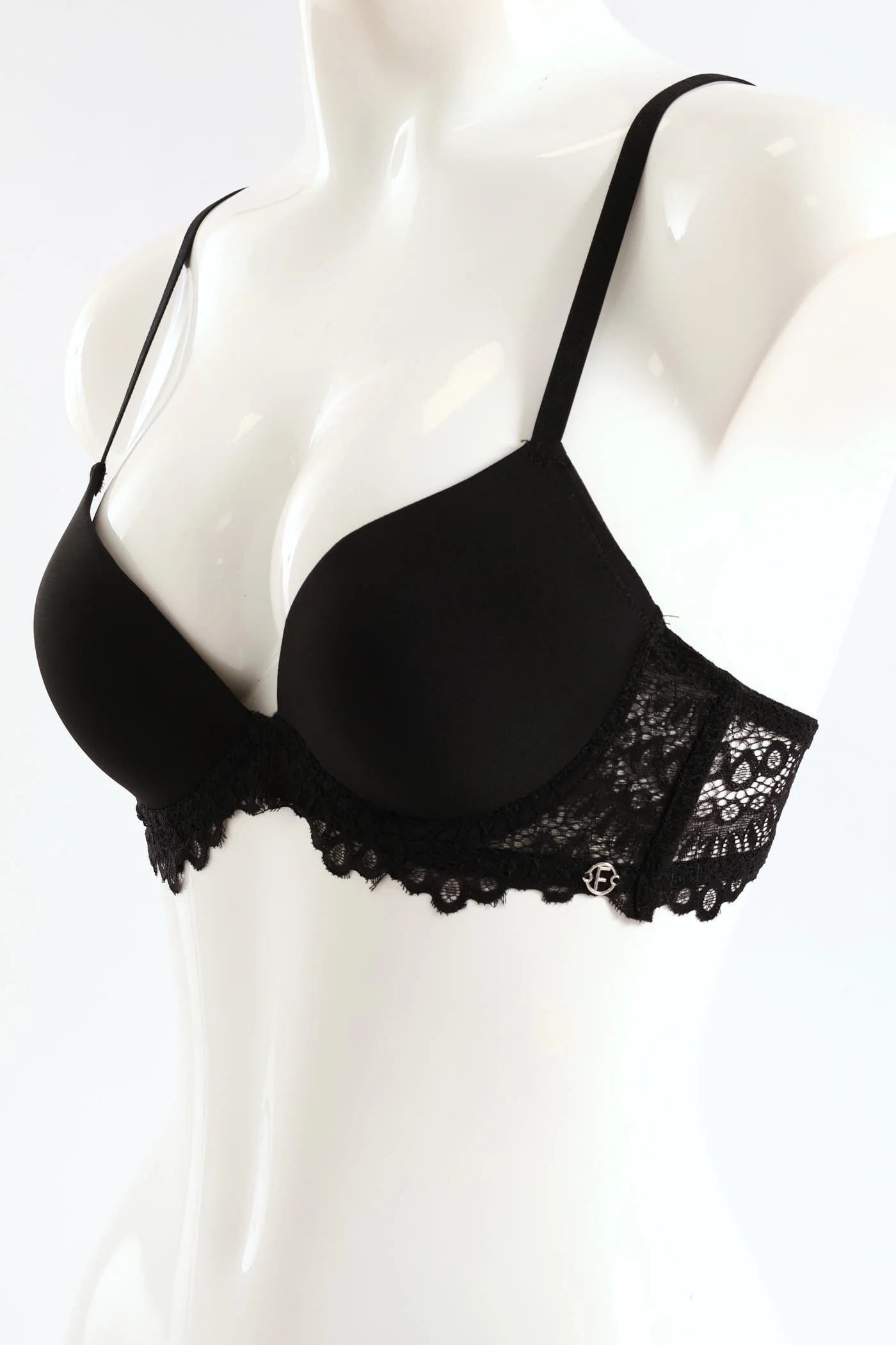 2 Pack Double Push-Up Bra - Chai/Black - Image 4
