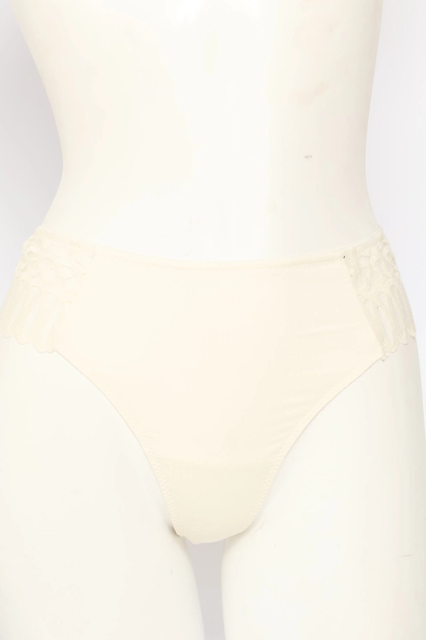 2 Pack Embroidered Mesh & Microfibre Thong - White/Black - Image 4