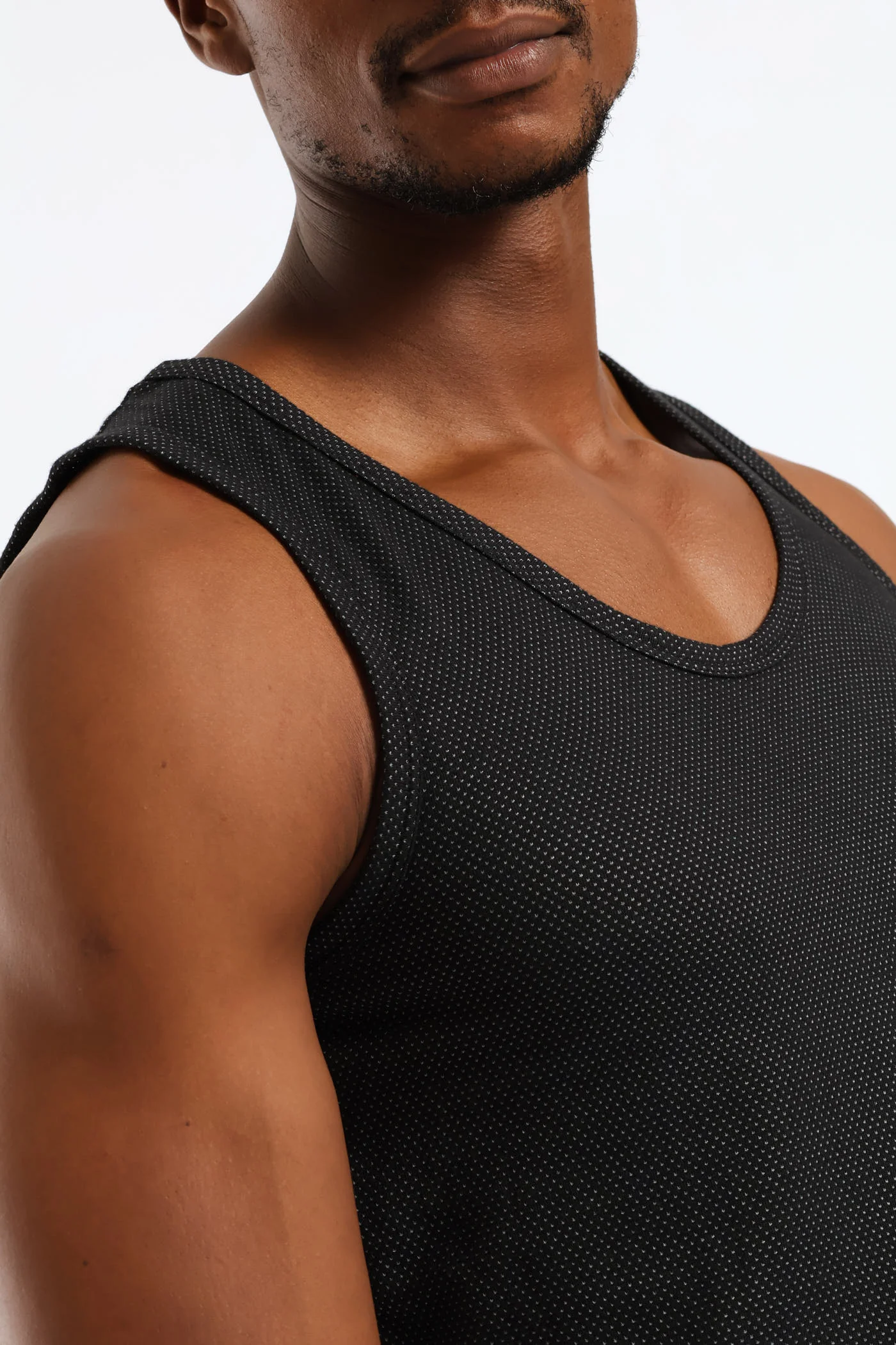 2 Pack Eyelet Vests - Black/White - Image 3