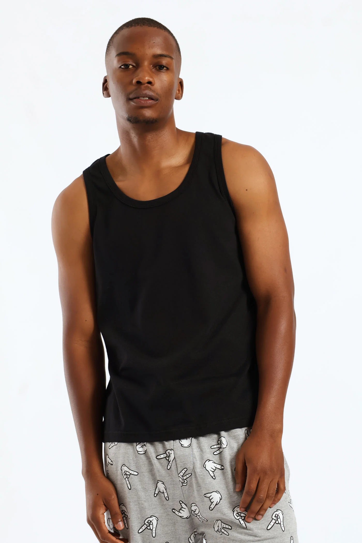 2 Pack Eyelet Vests - Black/White - Image 2