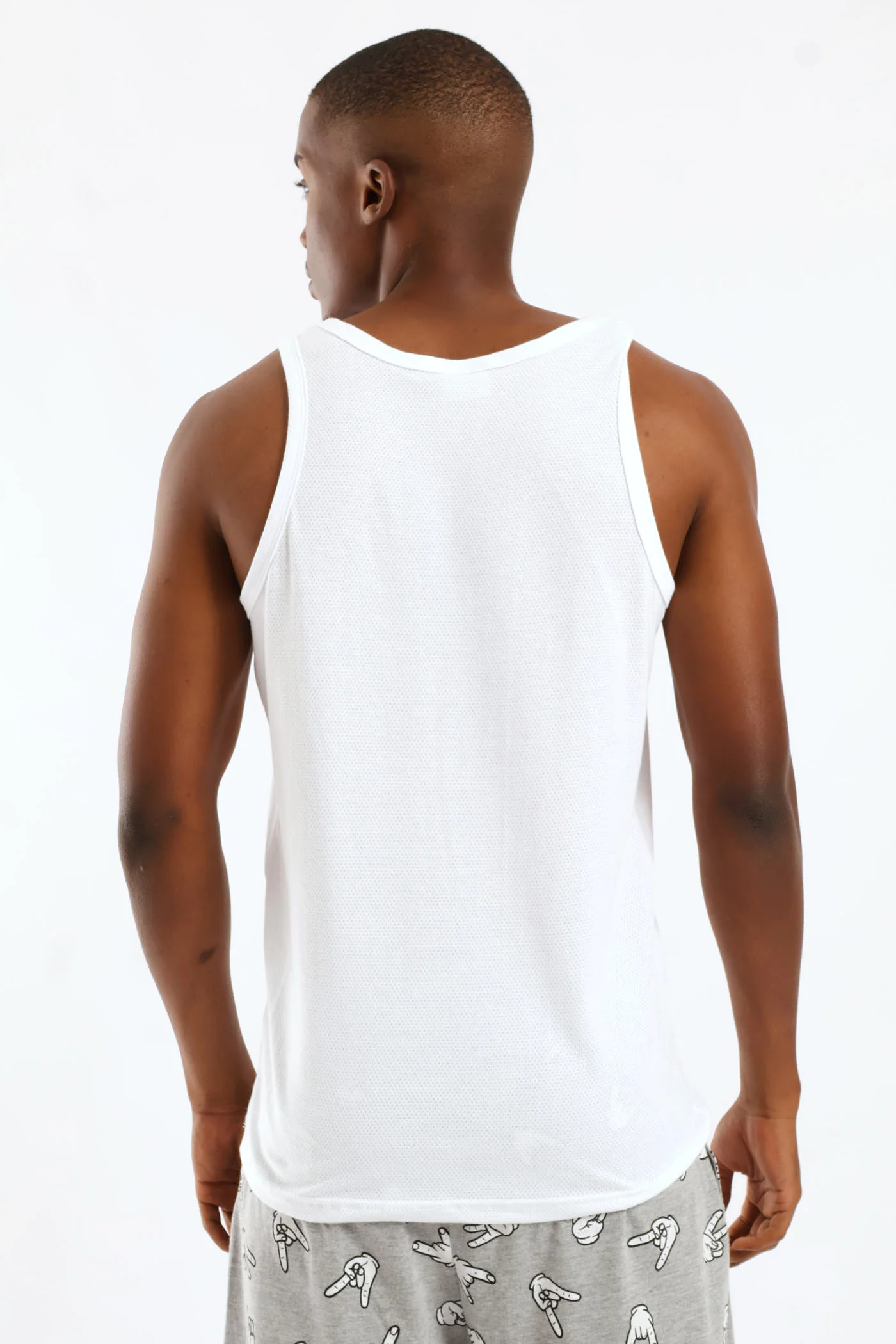 2 Pack Eyelet Vests - Black/White - Image 3