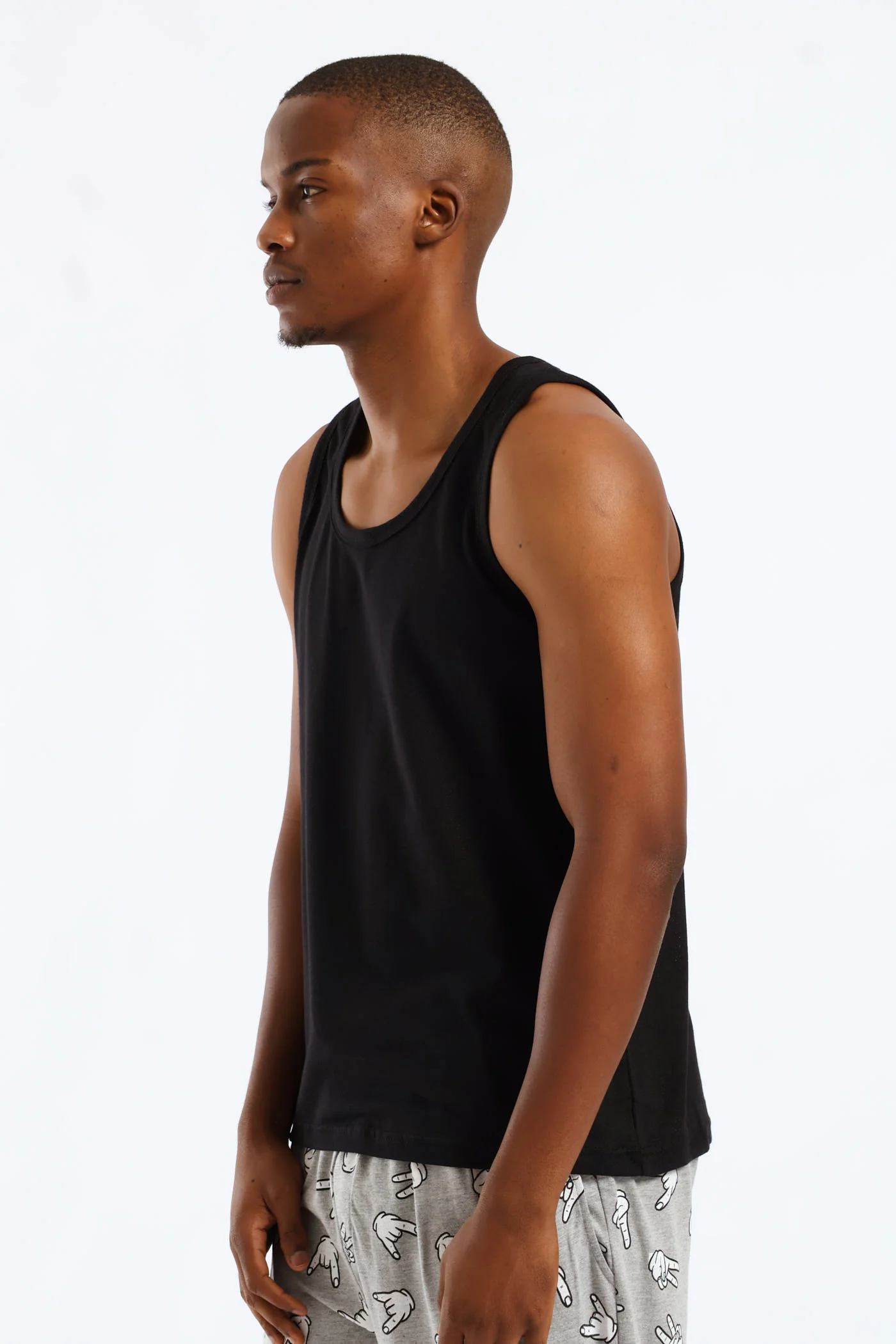 2 Pack Eyelet Vests - Black/White - Image 6