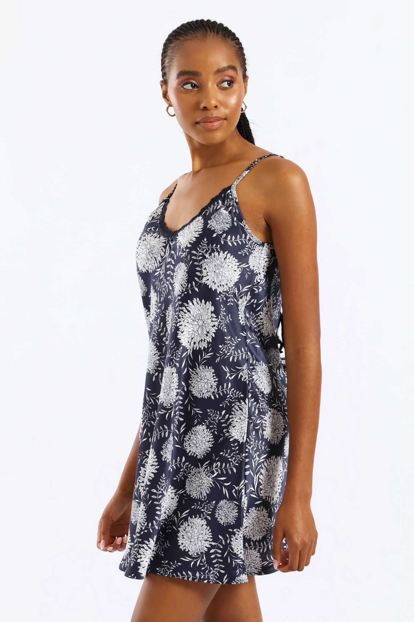 2 Pack Floral Line Chemise - Navy - Image 3