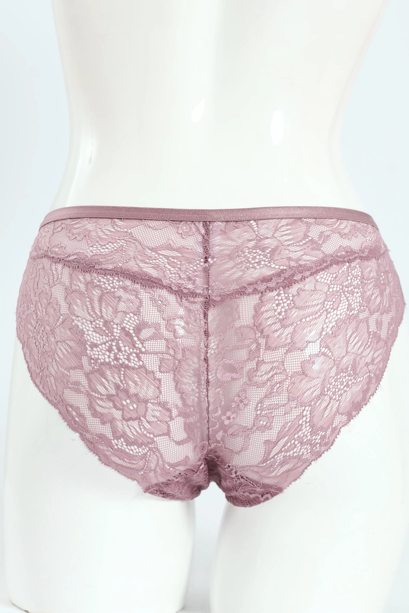 2 Pack Full Lace Midi Panties - Silver/Mauve - Image 3