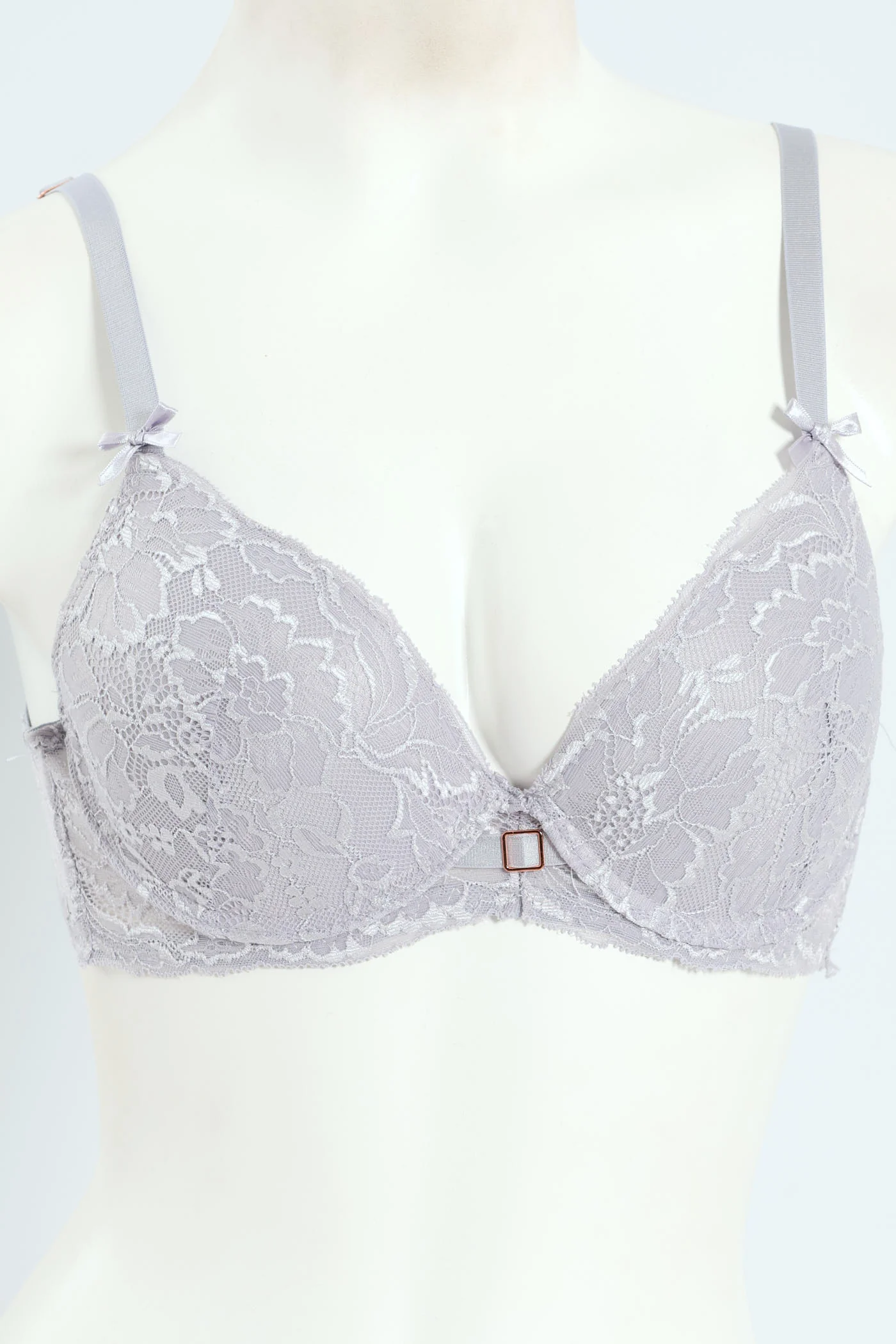 2 Pack Full Lace T-Shirt Bra - Silver/Mauve - Image 2