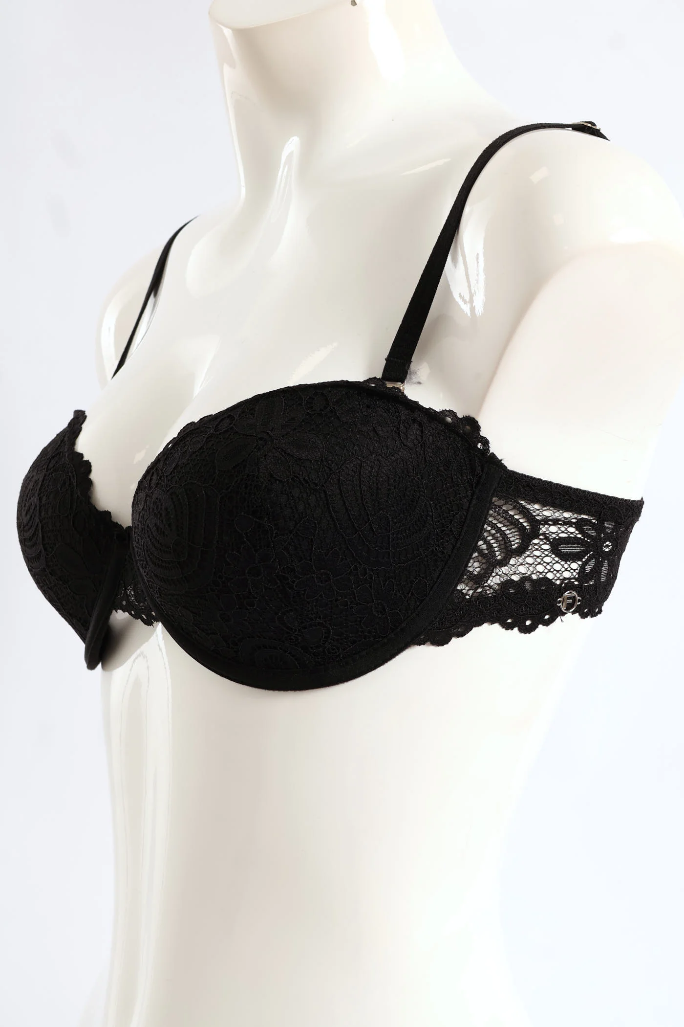 2 Pack Galloon Lace Multiway Bra - Black/White - Image 3