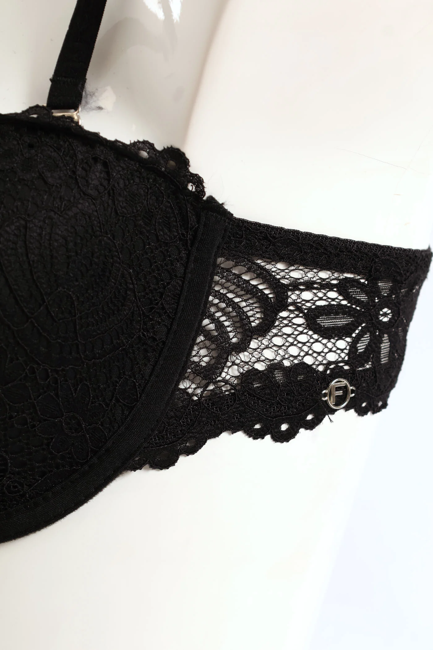2 Pack Galloon Lace Multiway Bra - Black/White - Image 4