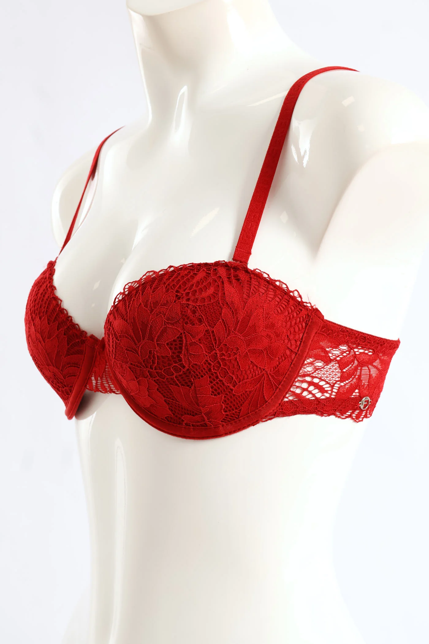 2 Pack Galloon Lace Multiway Bra - Red/Black - Image 3