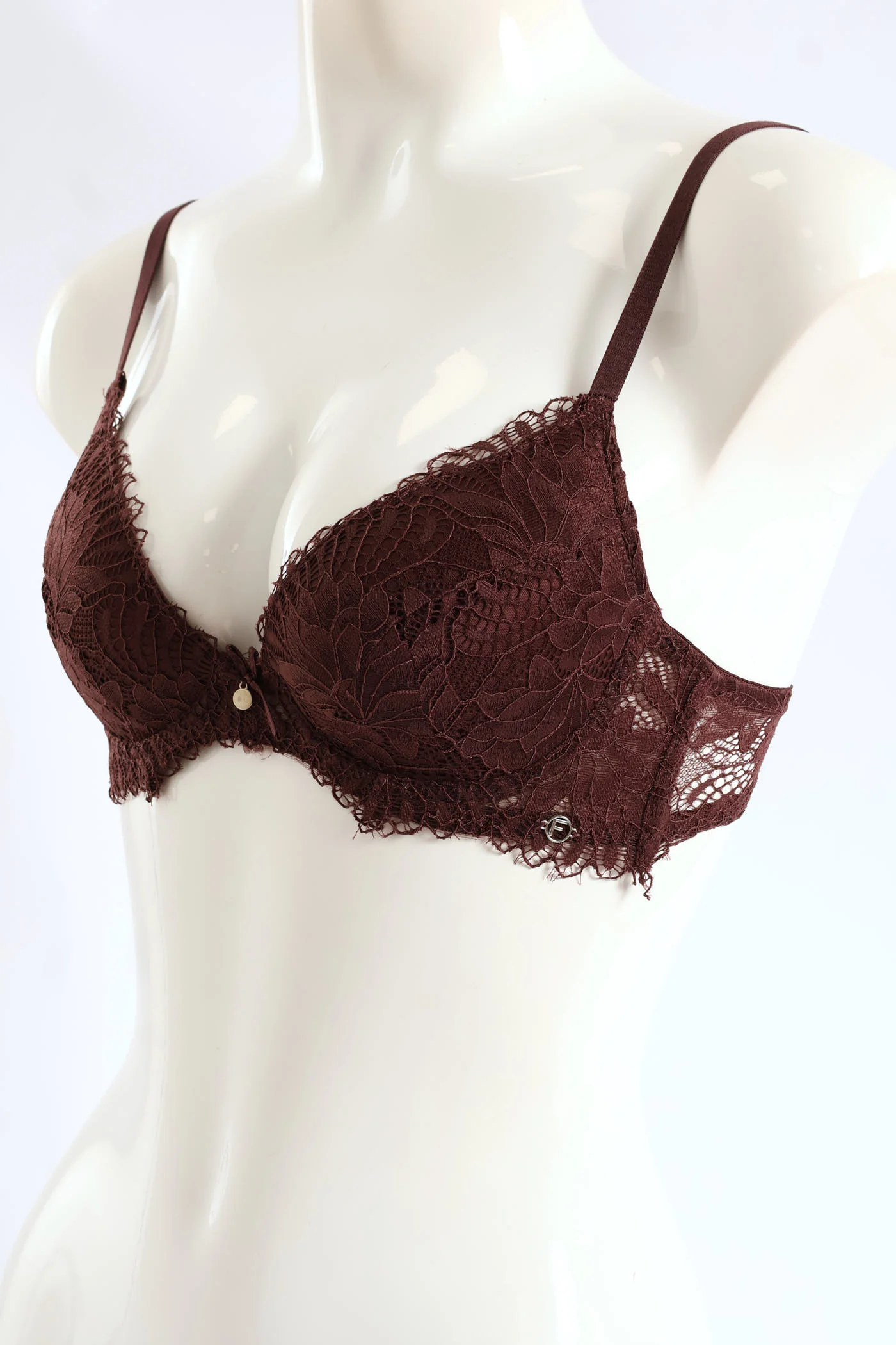 2 Pack Galloon Lace T-Shirt Bra - Caramel/Espresso - Image 6