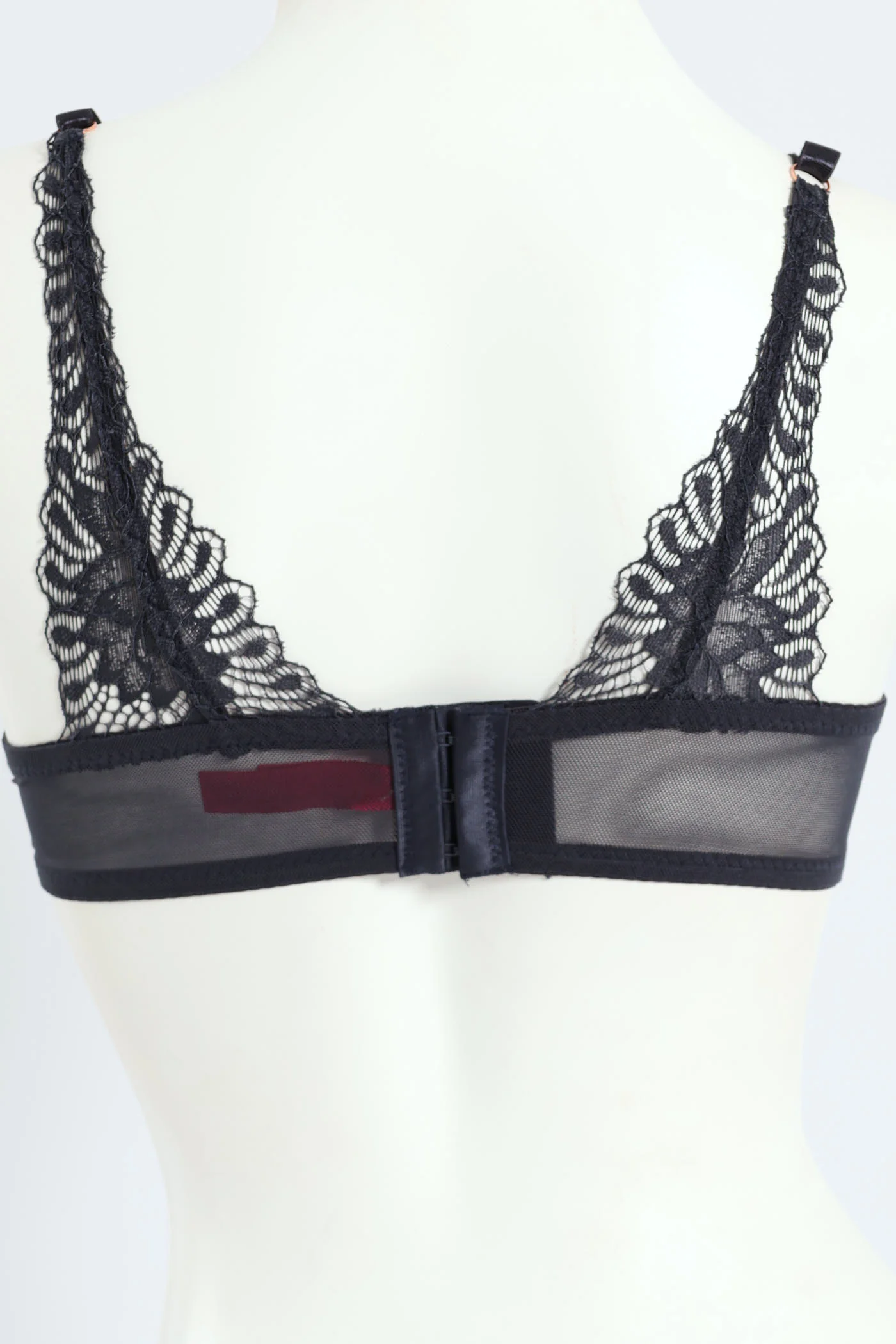 2 Pack Lace & Mesh Plunge Bra - Teal/Slate - Image 2