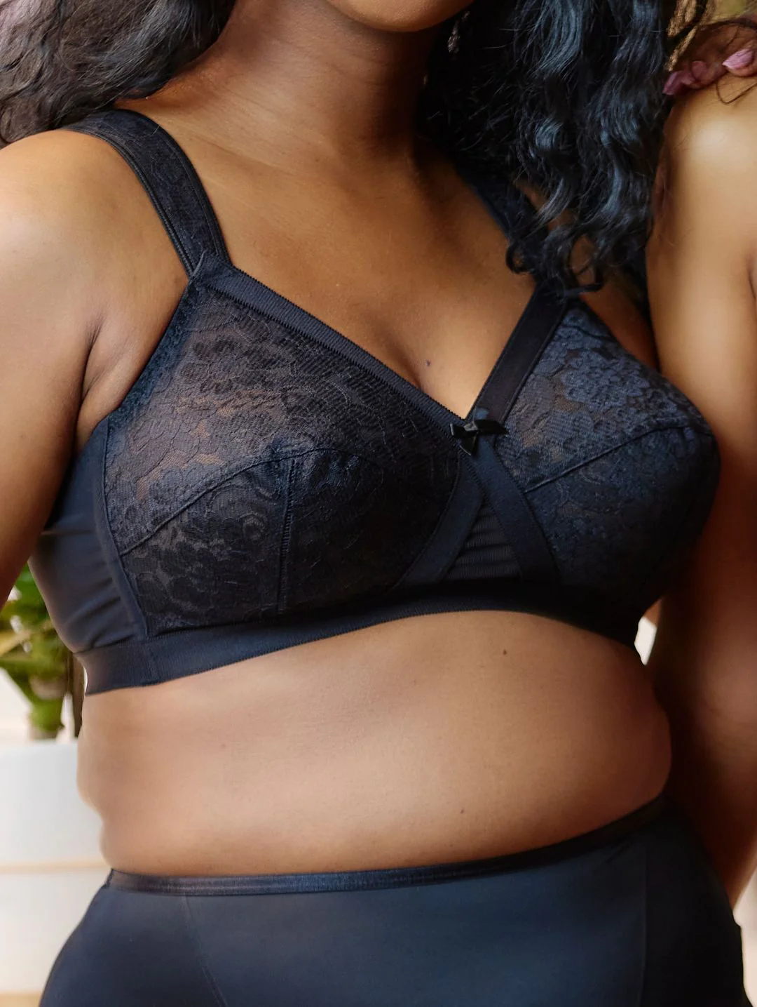 2 Pack Lace Cross Your Heart Bras - Mocha/Black - Image 4