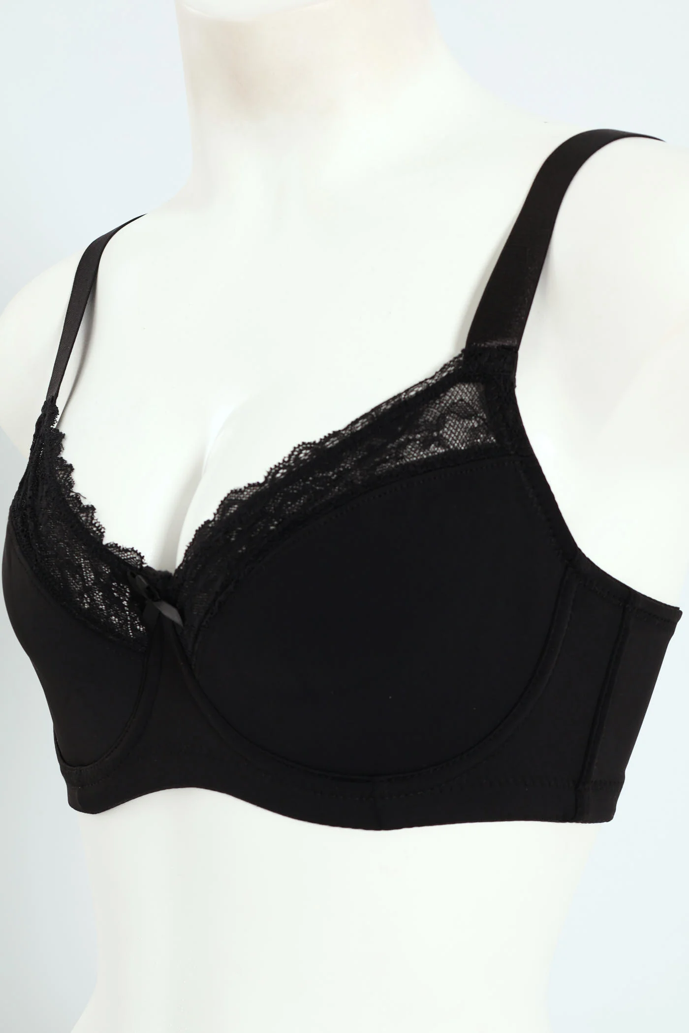 2 Pack Lace Non-Padded Bra - Mocha/Black - Image 2