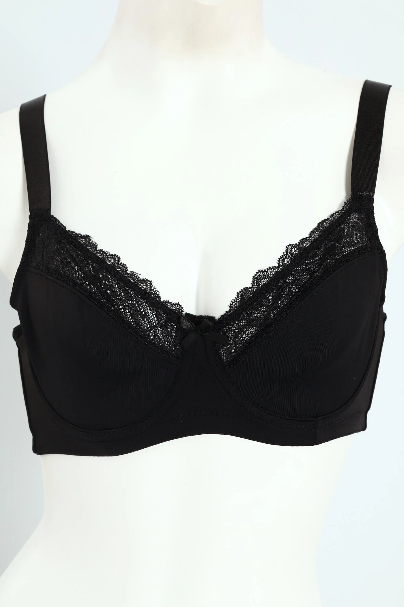2 Pack Lace Non-Padded Bra - Mocha/Black - Image 4
