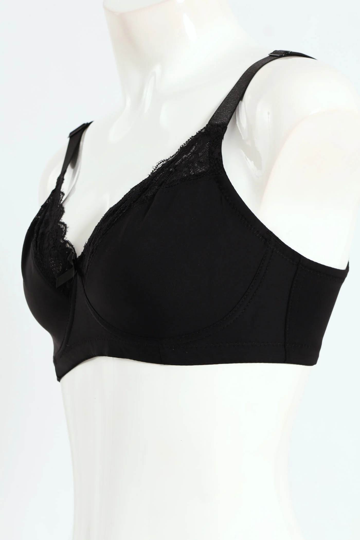 2 Pack Lace Non Padded Bras - Mauve/Black - Image 5