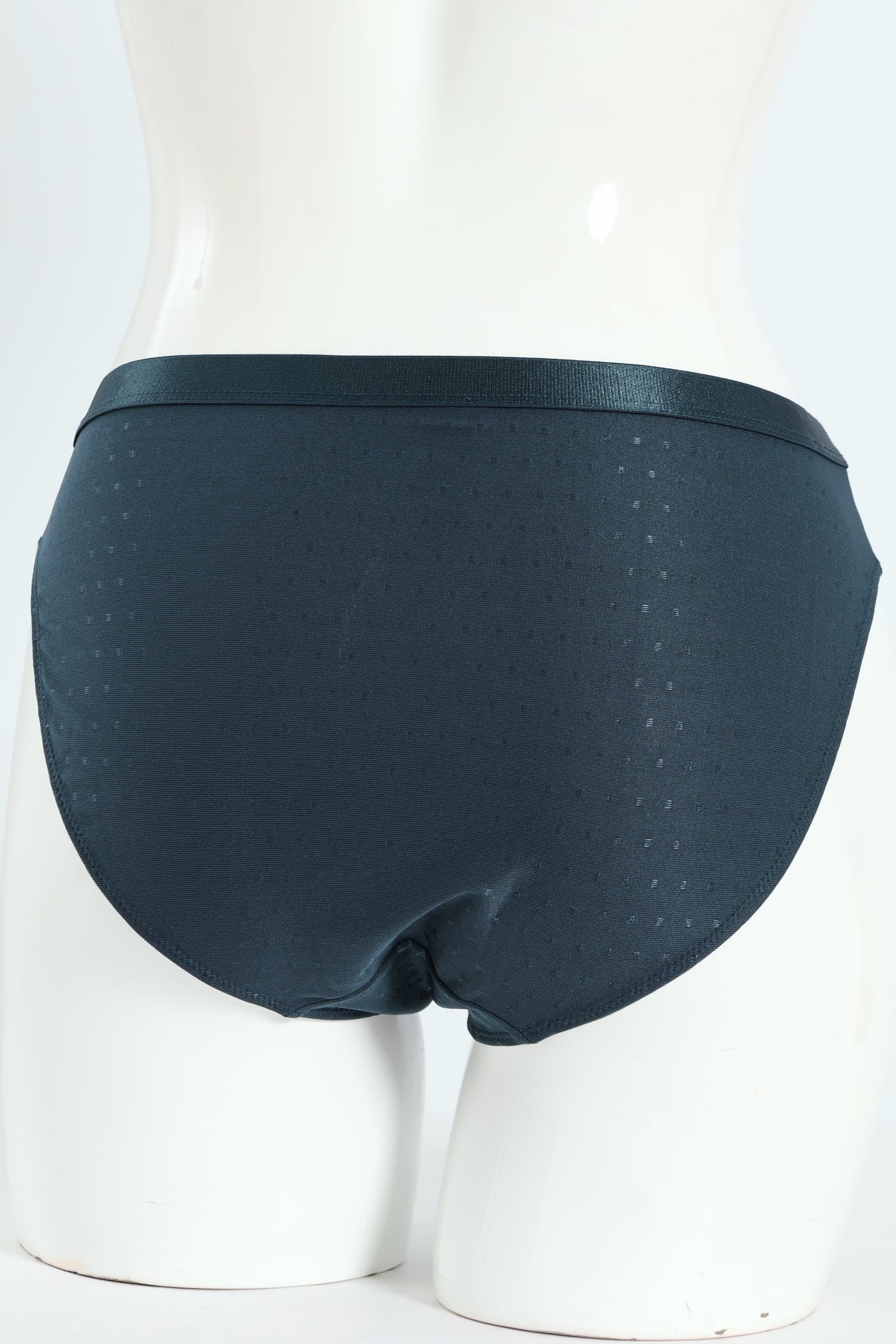 2 Pack Microfiber & Lace Hicut Panties - Teal/Mocha - Image 3