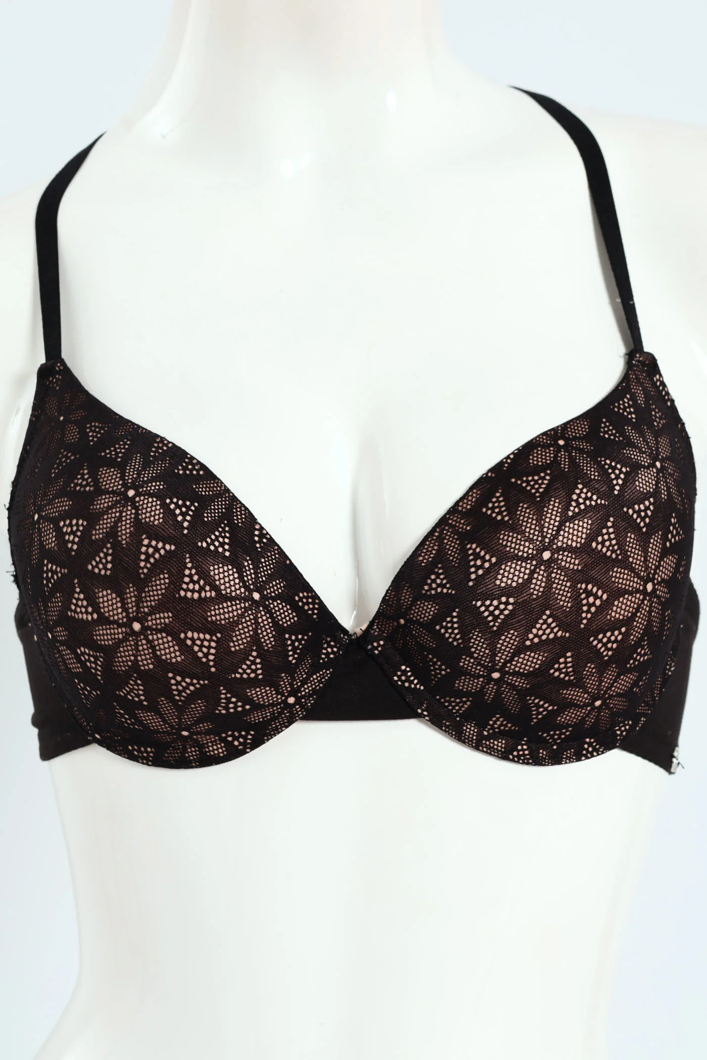2 Pack Microfibre & Lace Racerback 2 Tone T-Shirt Bra - Image 2