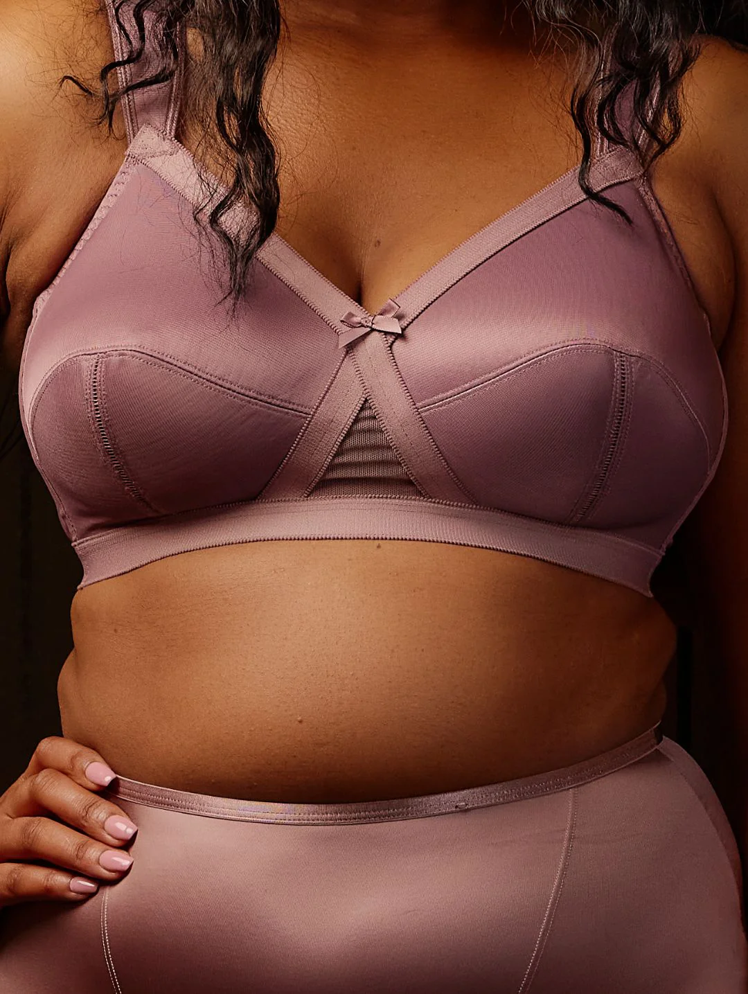 2 Pack Microfibre Cross Your Heart Bras - Mocha/Black - Image 3