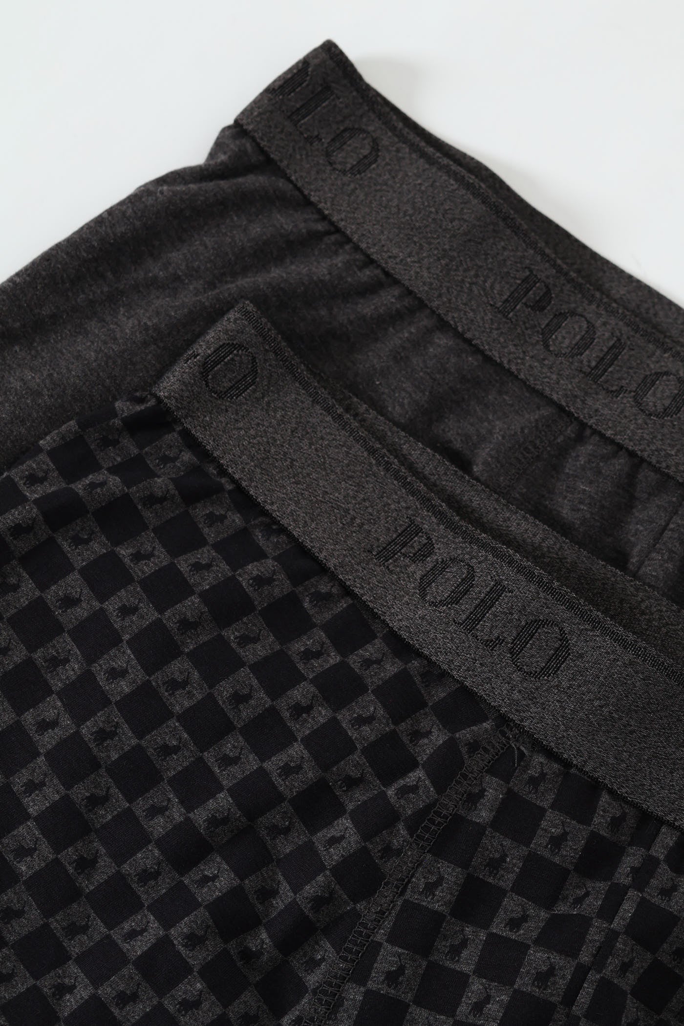 2 Pack Monogram Knit Boxer - Grey/Black - Image 2