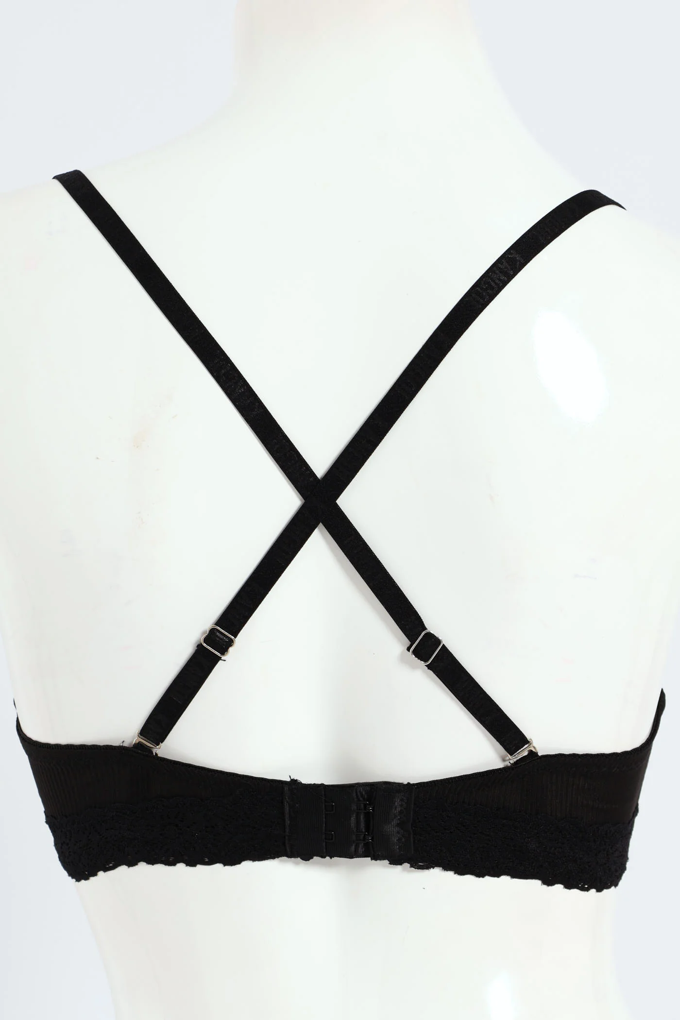 2 Pack Multiway Lace Trim Bra - Milk/Black - Image 5
