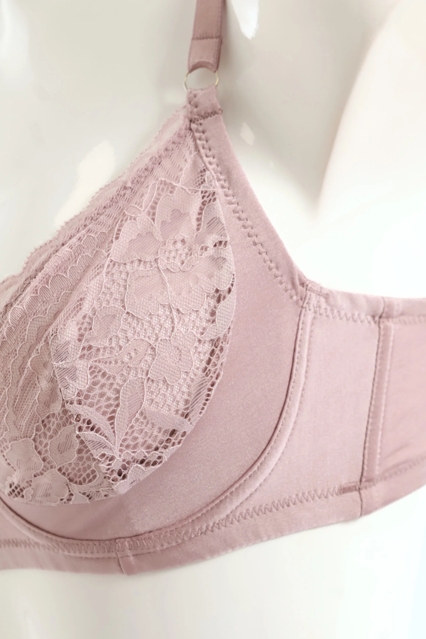 2 Pack Non-Padded Bra - Mauve/Silver - Image 4
