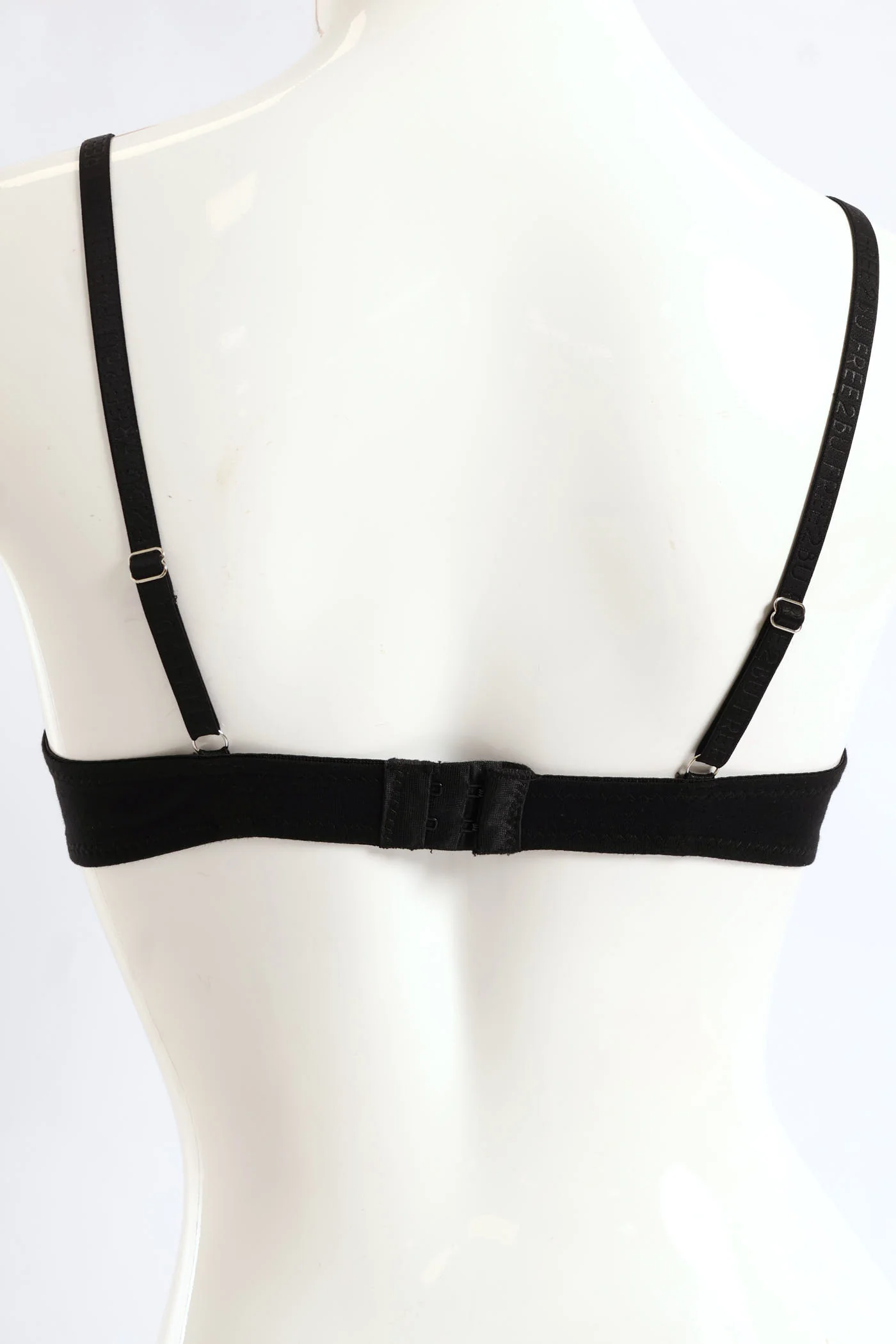 2 Pack Non Wired Pointelle Bra - Black/Grey Melange - Image 4