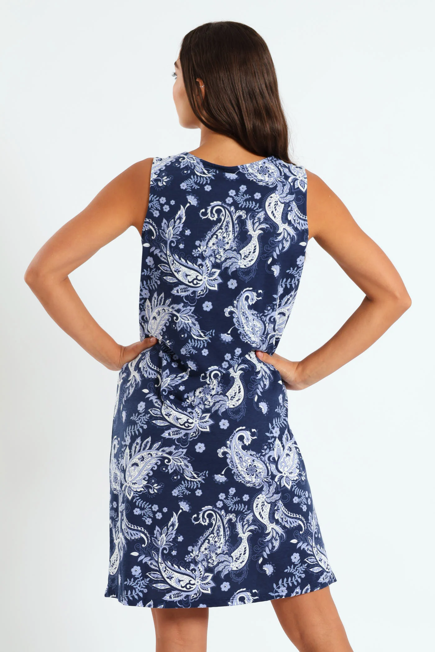 2 Pack Paisley Print Sleepshirt - Navy - Image 7