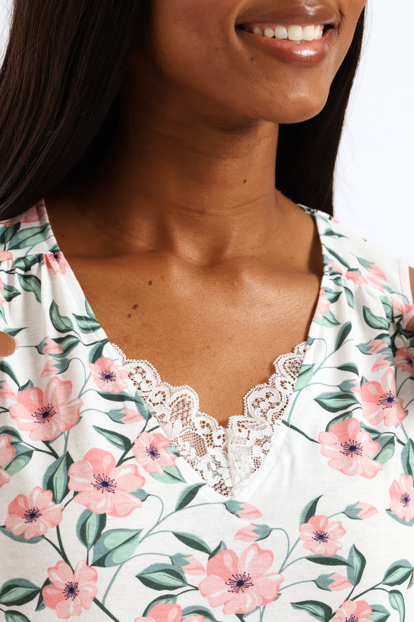 2 Pack Peony Sleepshirt - White/Pink - Image 4