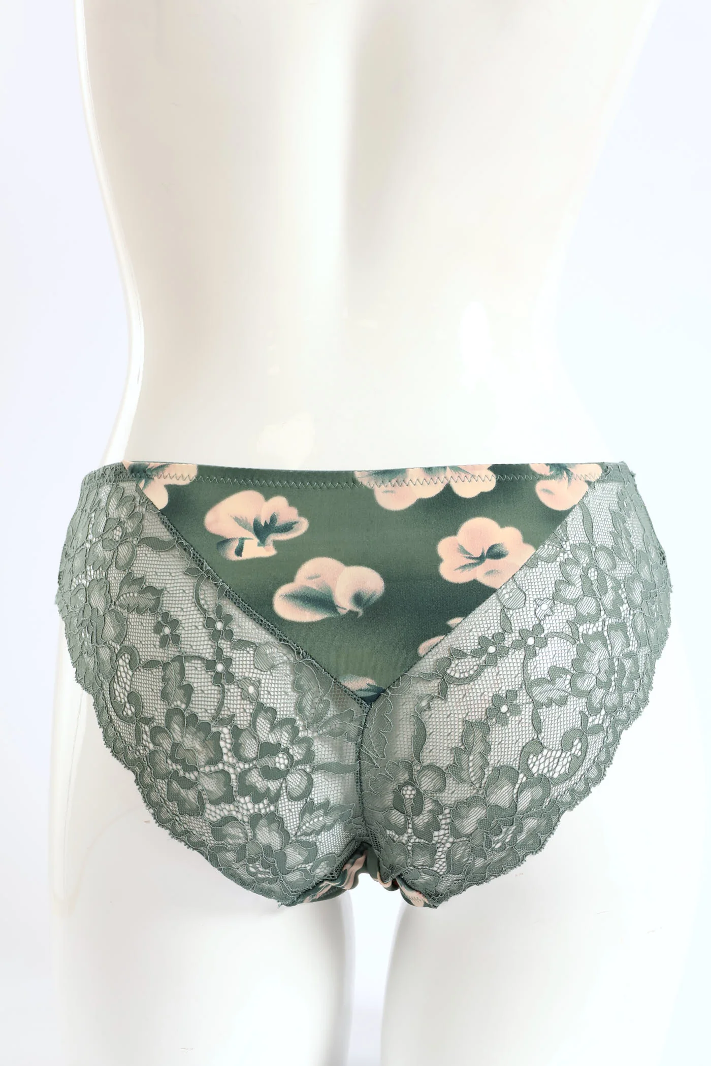 2 Pack Printed Bikini Panties - Sage/Pink - Image 2