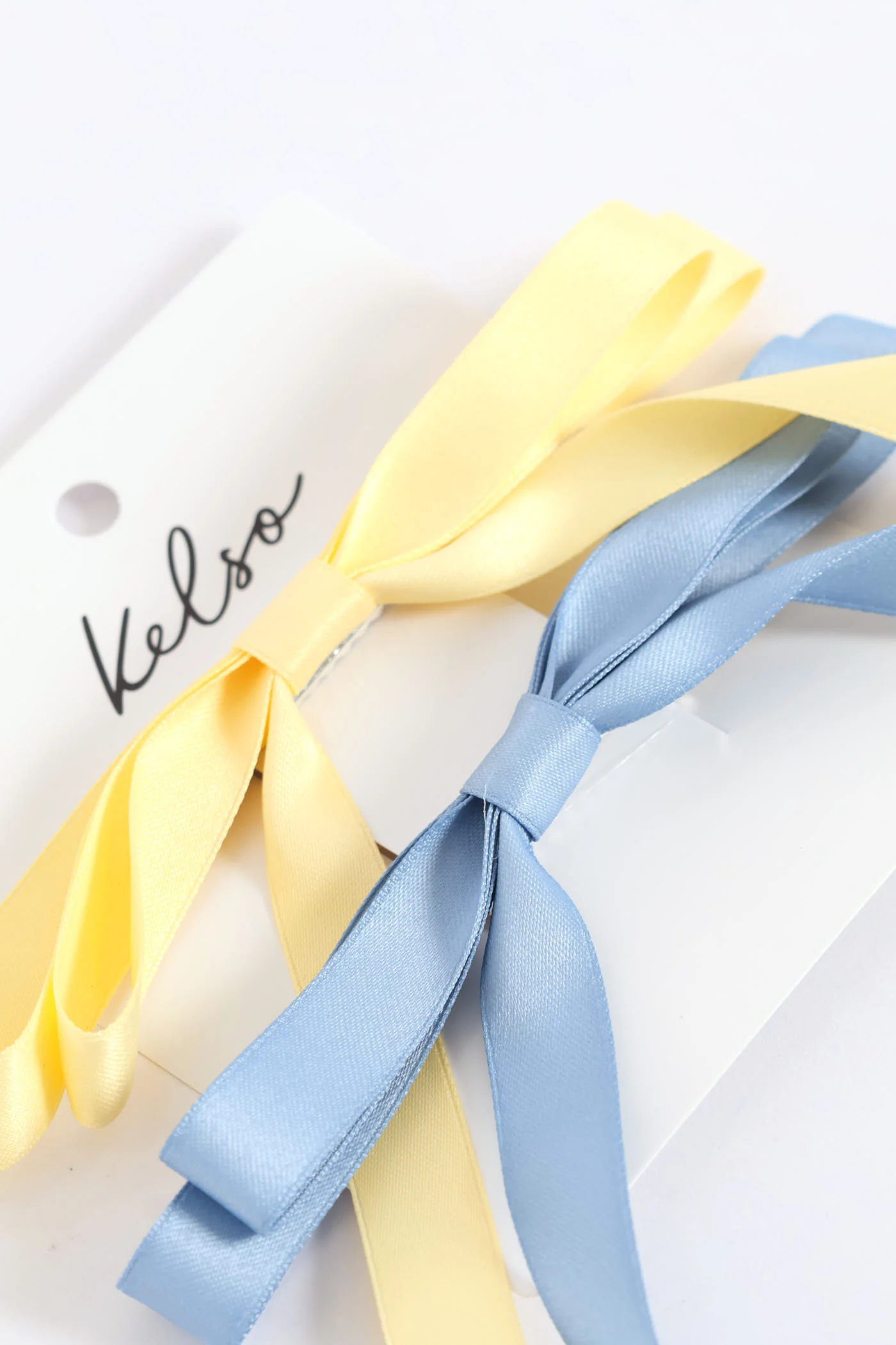 2 Pack Ribbon Bows - Blue/Yellow - Image 2