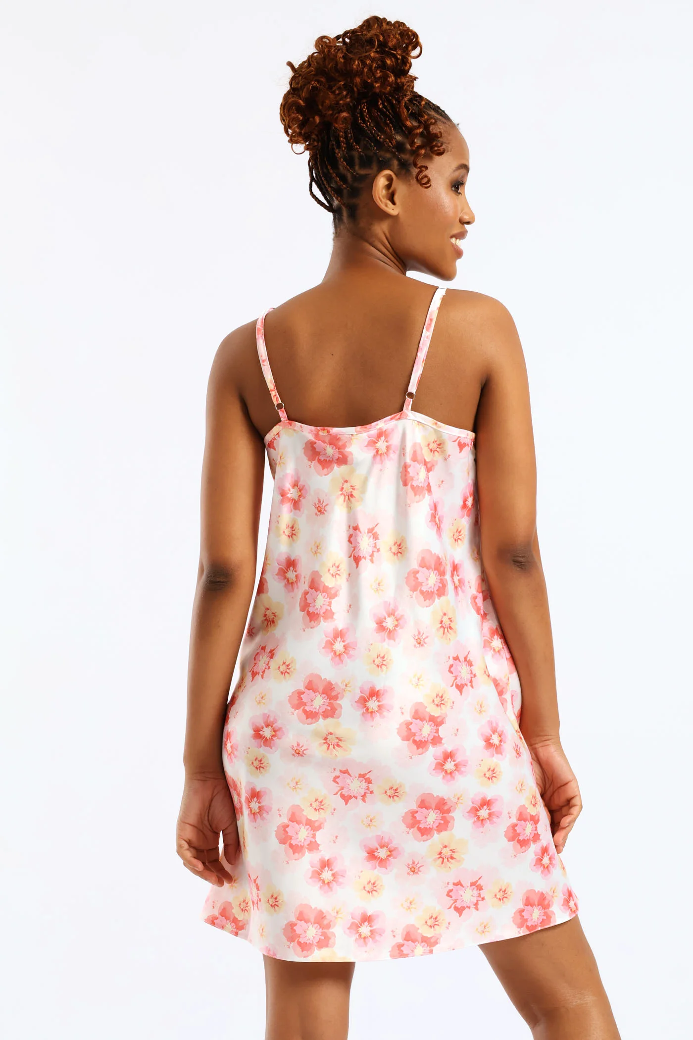 2 Pack Satin Watercolour Flowers Chemise - Multi - Image 3